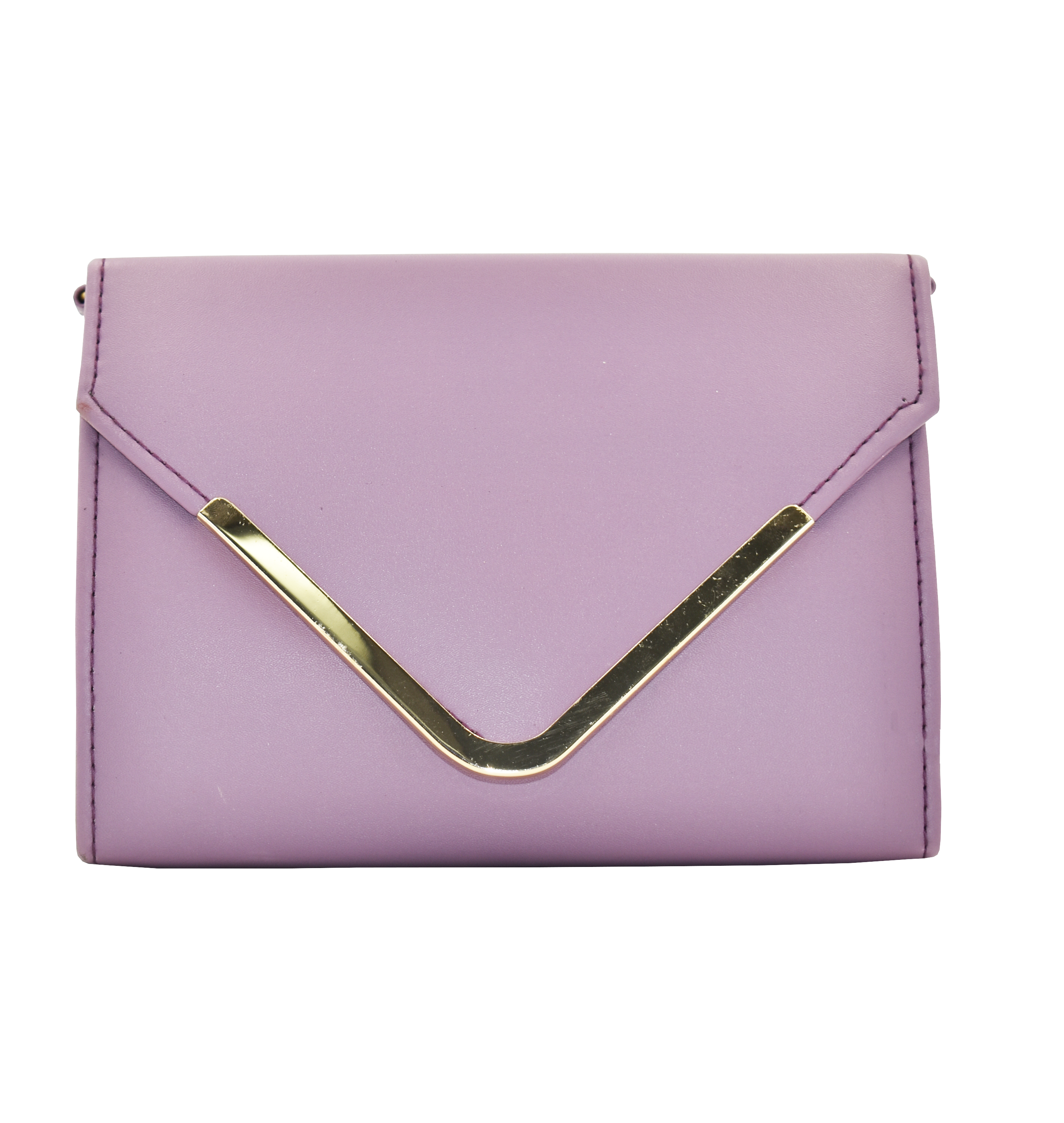 Malana Merino V-flap crossbody sling bag with gold chain for Girl's and Women.