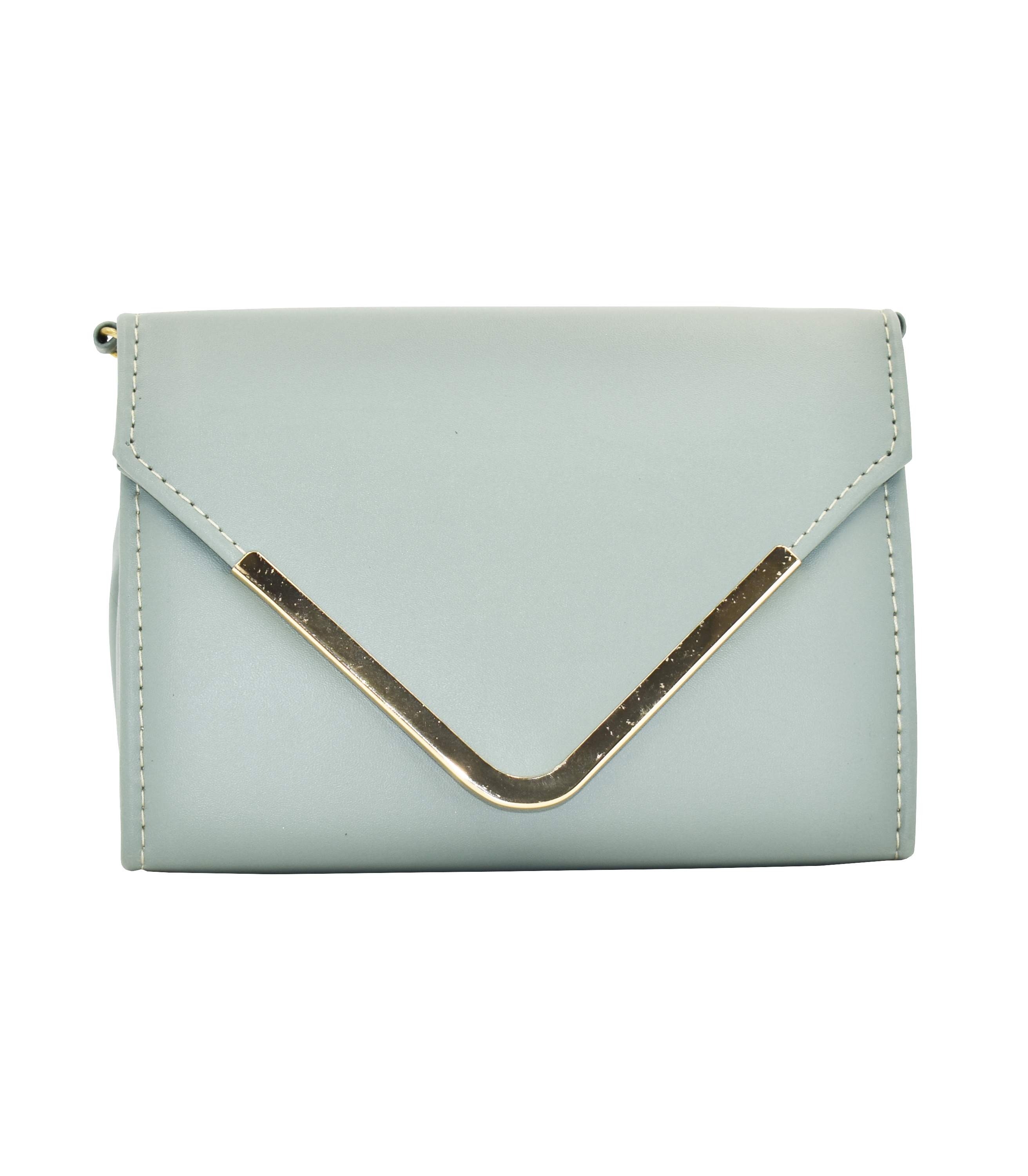 Malana Merino V-flap crossbody sling bag with gold chain for Girl's and Women.