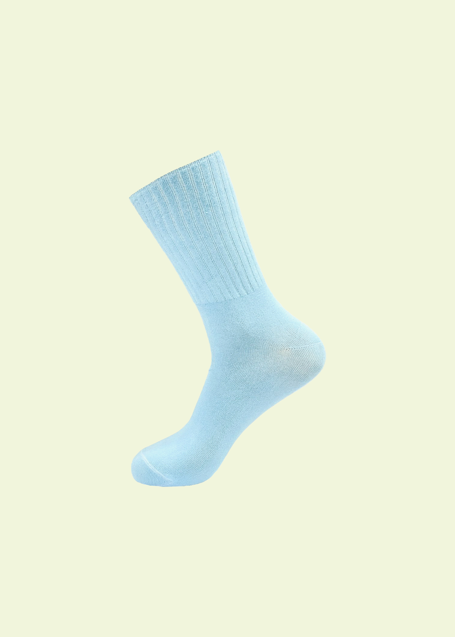 Malana Merino Men's Solid Colored Formal Mid Calf Length Socks Made with Soft & Smooth Cotton & Spandex (Pack of 2) - Sky Blue