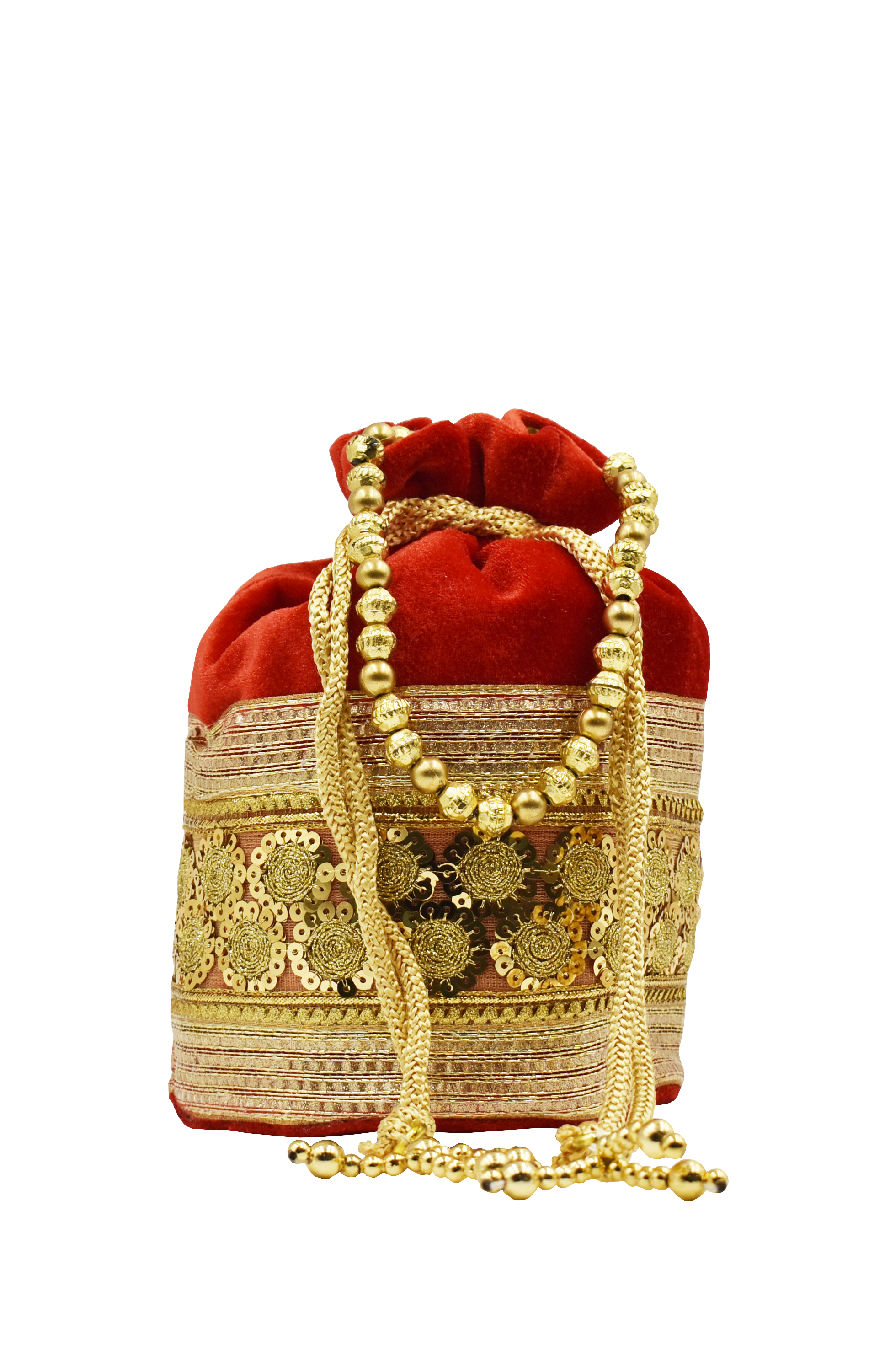 Malana Merino Potli Batwa Pouch Bag with Stone & Beads Work For Women's.