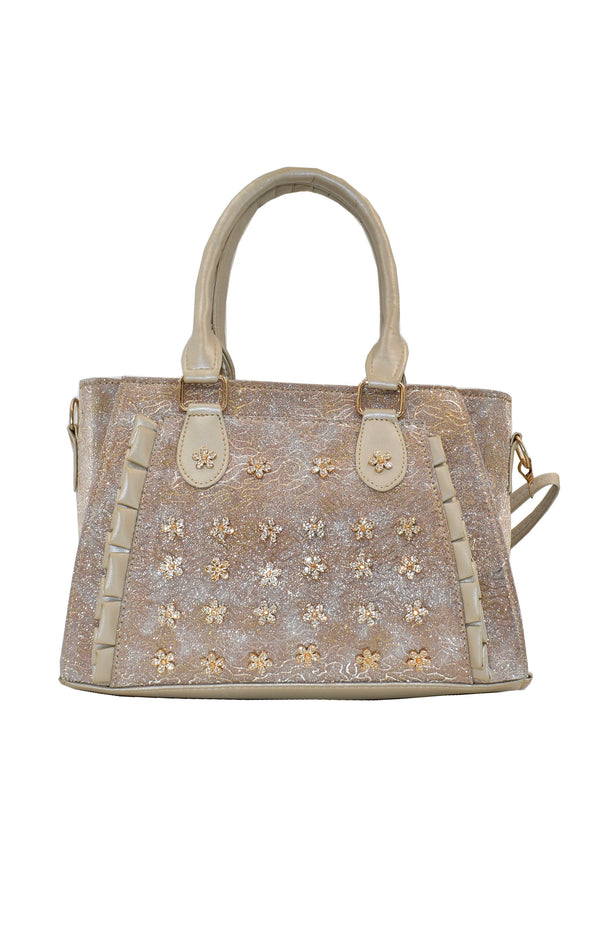 Malana Merino Women/Girl's Golden Colour Hand Bag with Detachable Adjustable Strap
