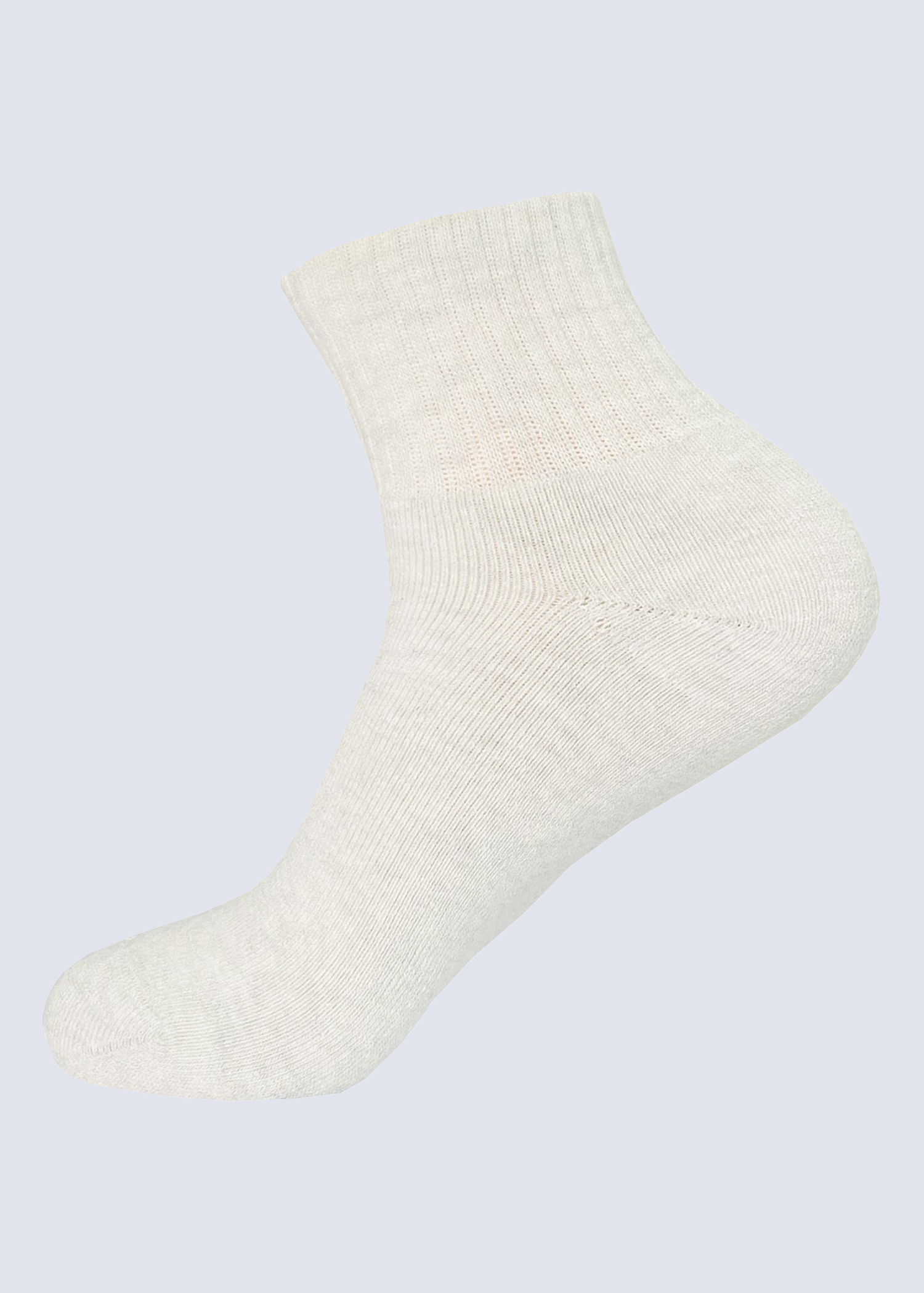 Malana Merino Men's Compact Cotton Ankle Length Socks - Moisture Wicking Breathable & Streachable (Pack of 5) - White
