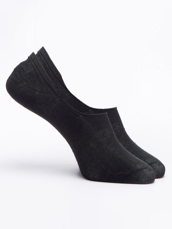 Malana Merino Men's Loafers Cotton Socks (Pack of 2) Black