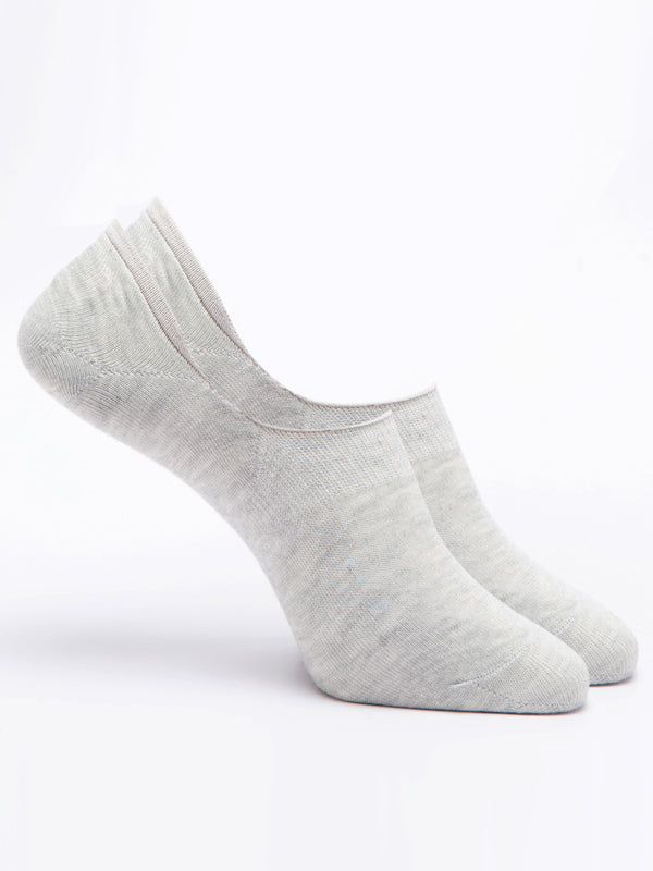 Malana Merino Men's Loafers Cotton Socks (Pack of 2) Grey