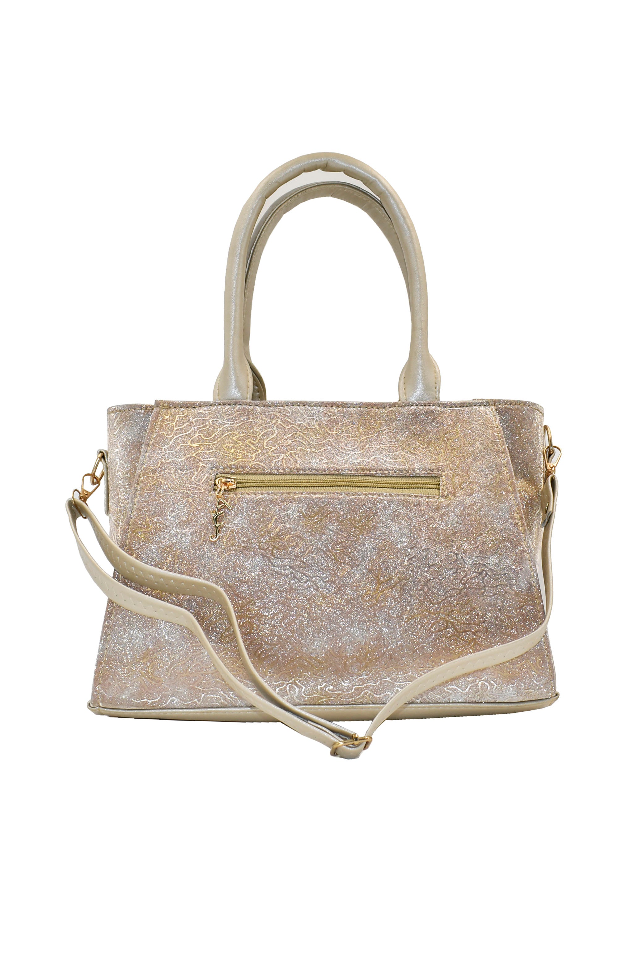Malana Merino Women/Girl's Golden Colour Hand Bag with Detachable Adjustable Strap
