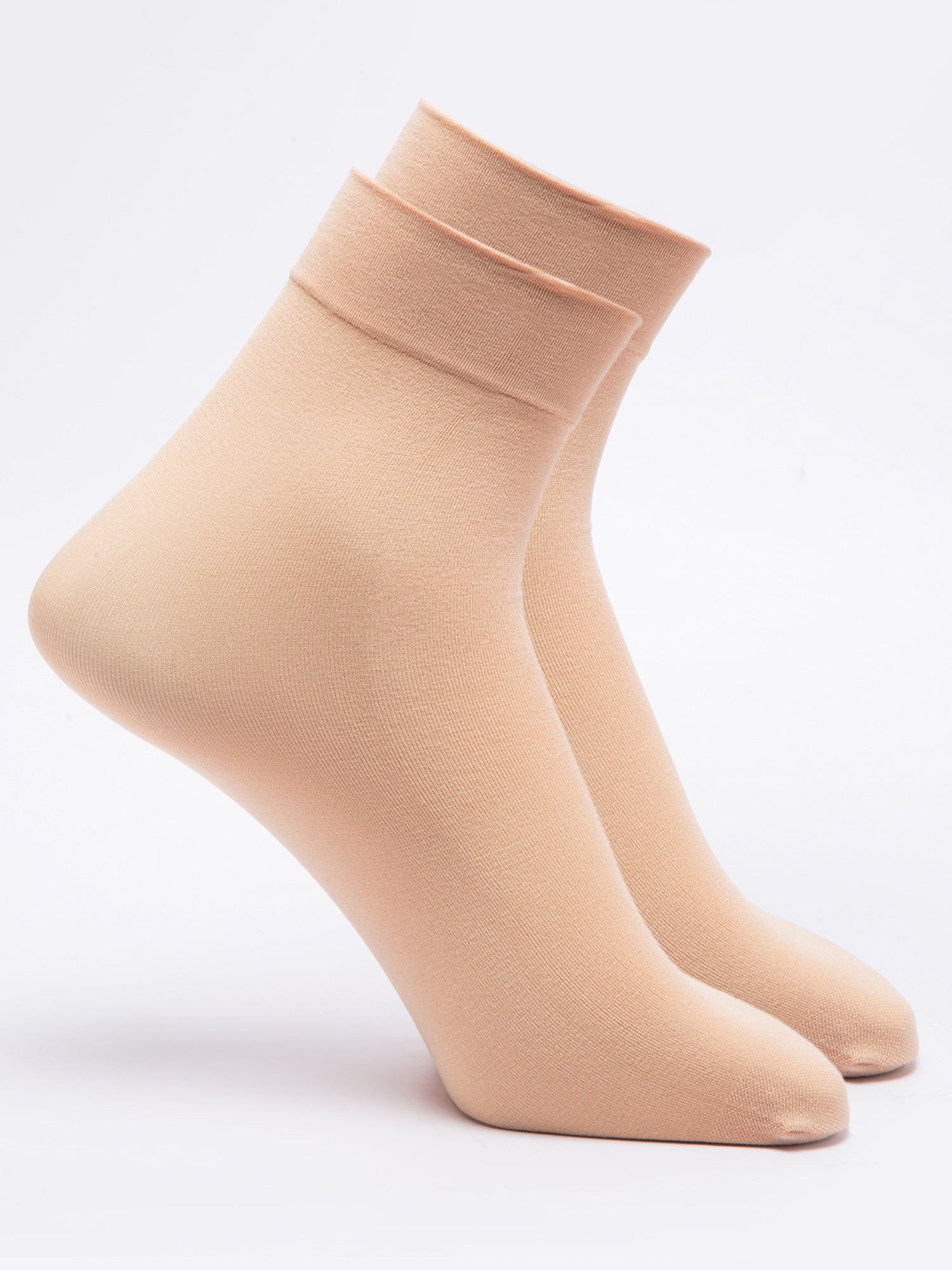 Malana Merino Skin Colour Women/Girl's Nylon Without Toe Socks (Pack of 2)