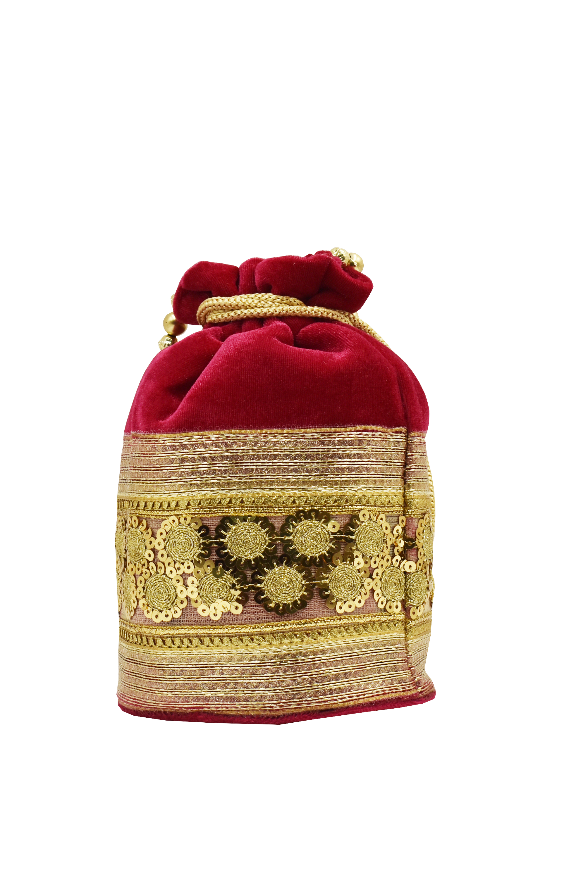 Malana Merino Potli Batwa Pouch Bag with Stone & Beads Work For Women's.