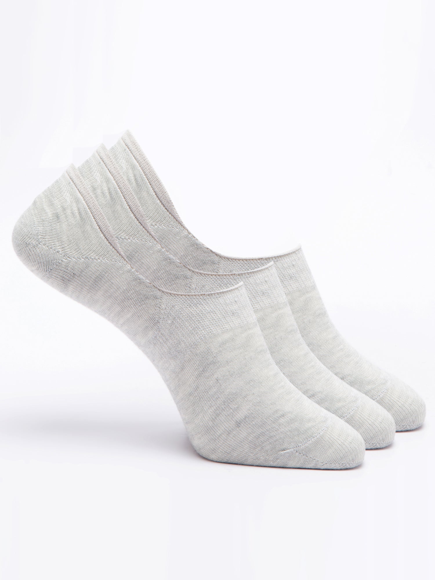 Malana Merino Men's Loafers Cotton Socks (Pack of 3) Grey