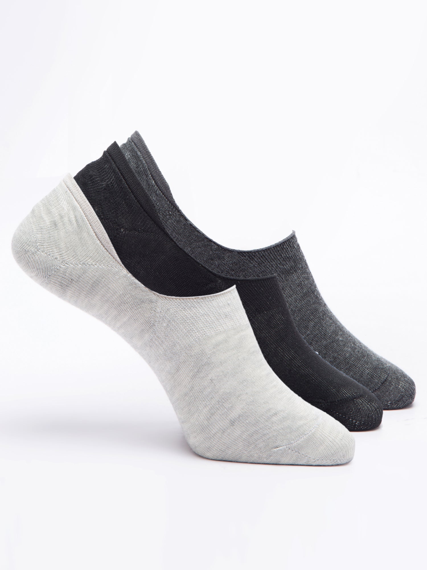 Malana Merino Men's Loafers Cotton Socks (Pack of 3) Black,Dark Grey,Grey