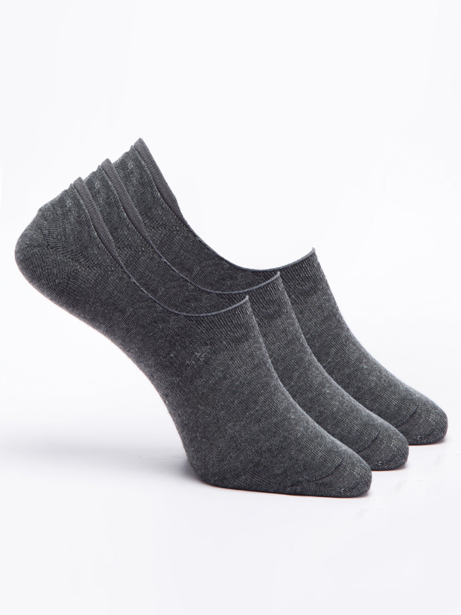 Malana Merino Men's Loafers Cotton Socks (Pack of 3) Dark Grey