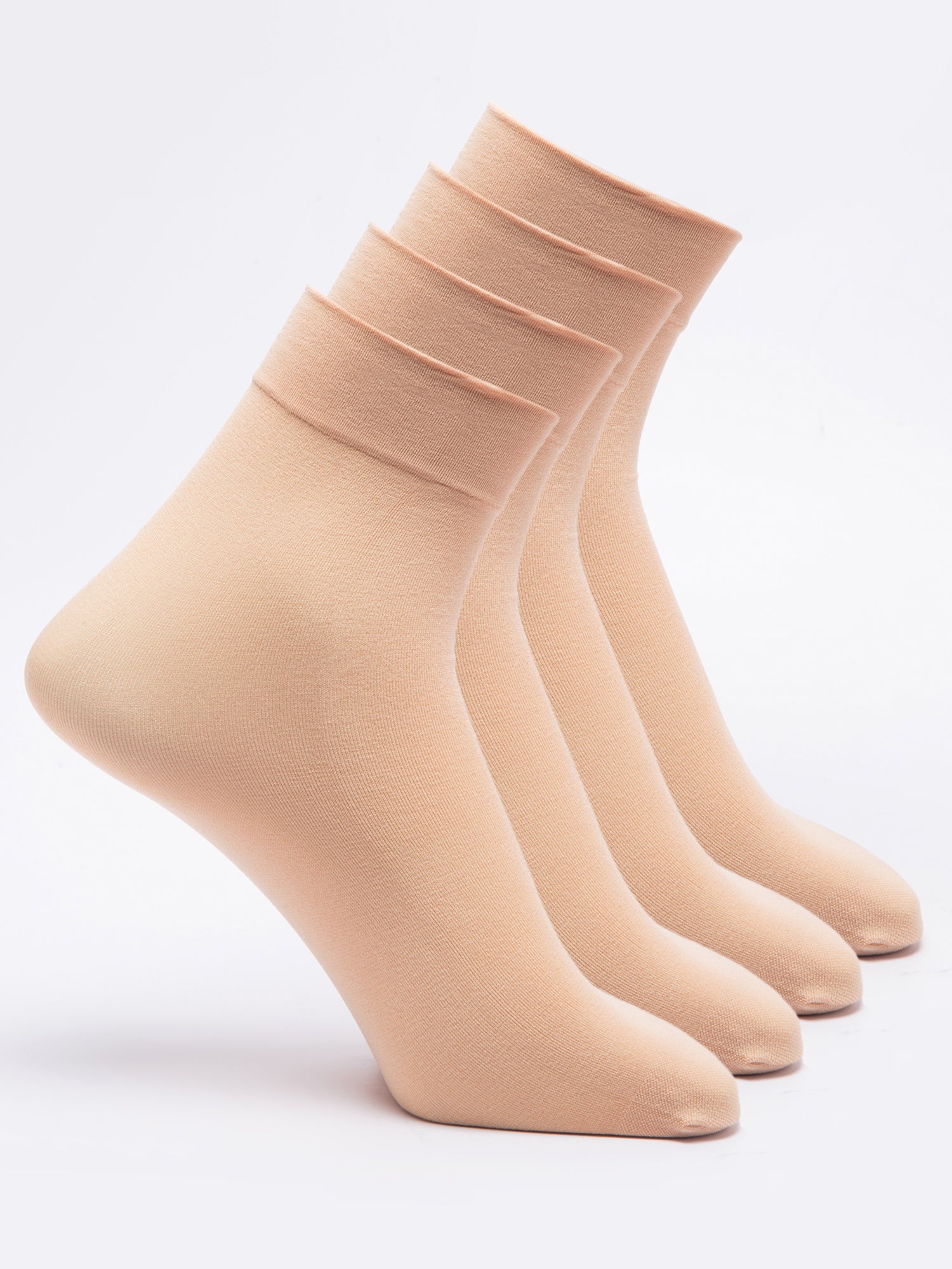 Malana Merino Skin Colour  Women/Girl's Nylon Without Toe Socks (Pack of 4)