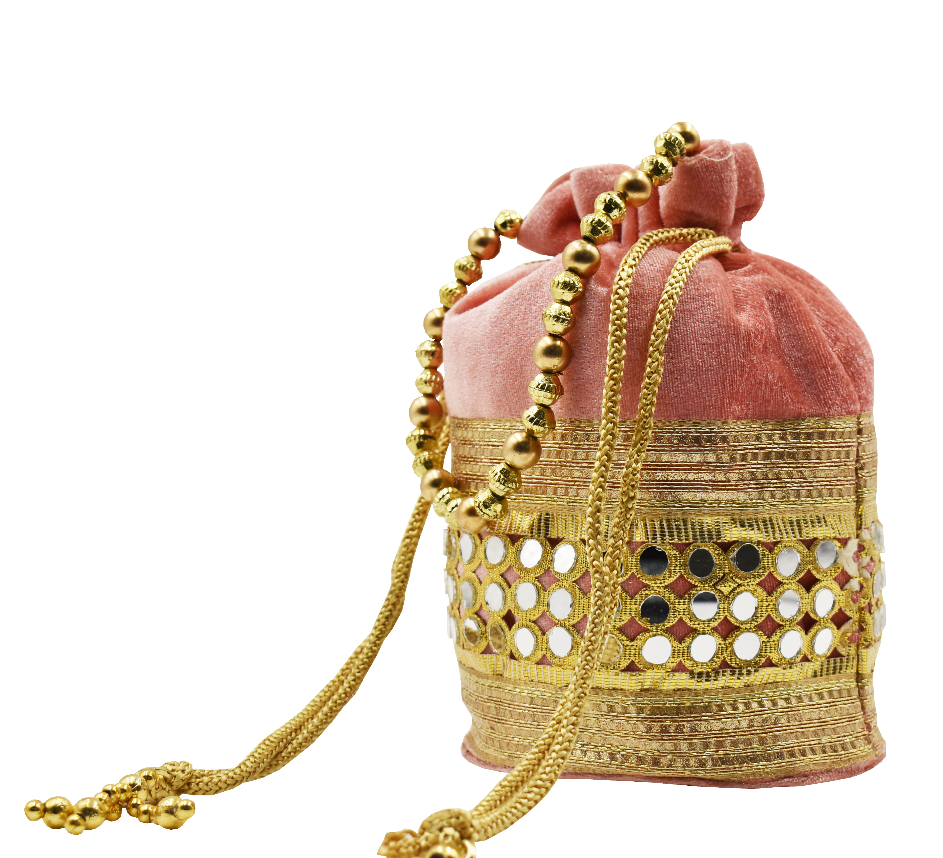 Malana Merino Potli Batwa Pouch Bag with Stone & Beads Work For Women's.