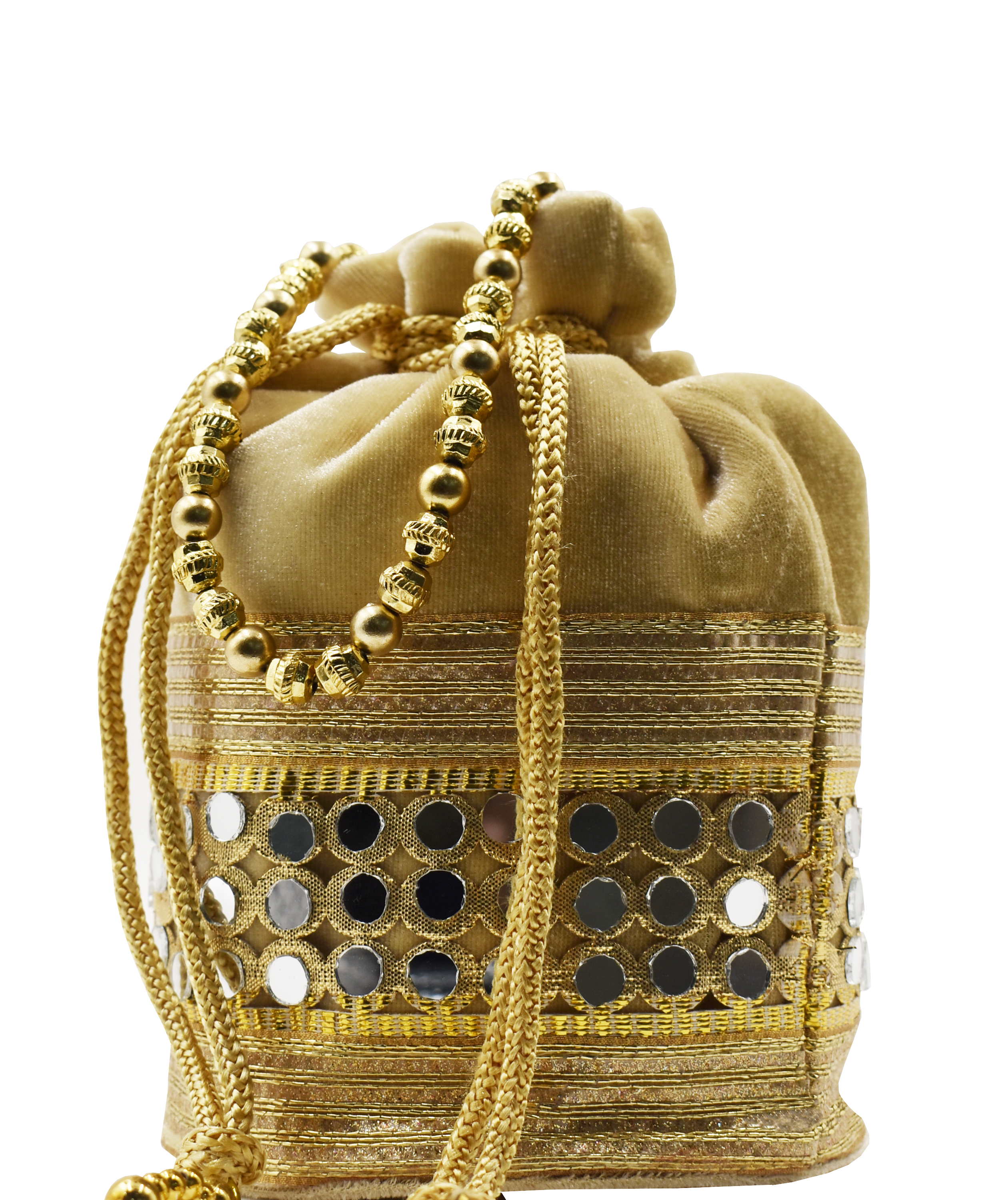 Malana Merino Potli Batwa Pouch Bag with Stone & Beads Work For Women's.