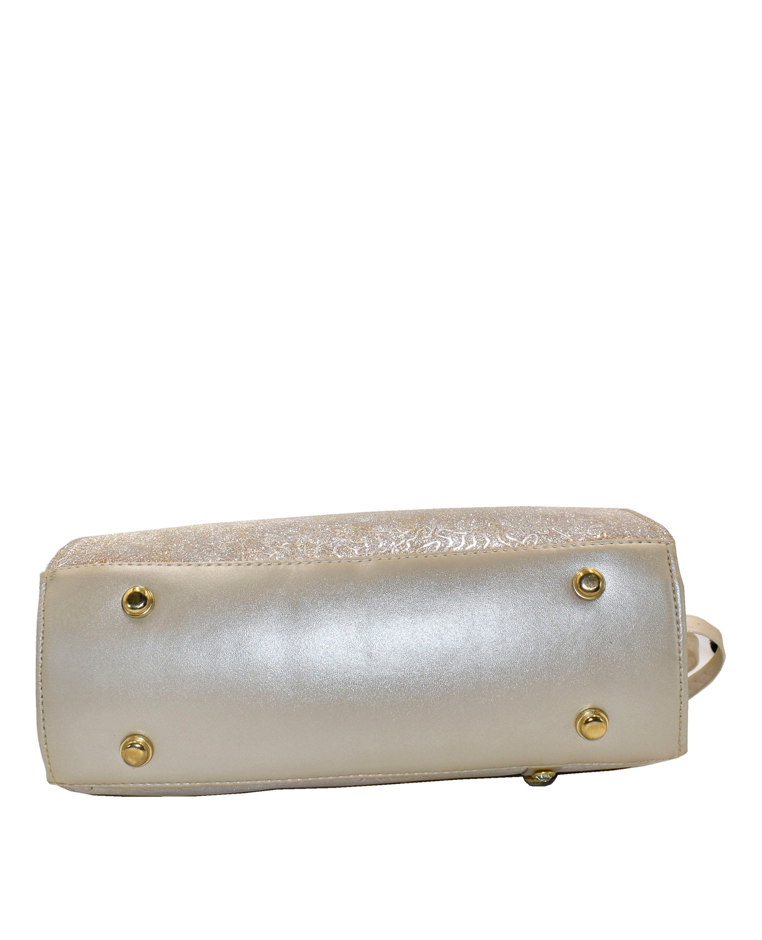 Malana Merino Women/Girl's Silver Colour Hand Bag with Detachable Adjustable Strap.