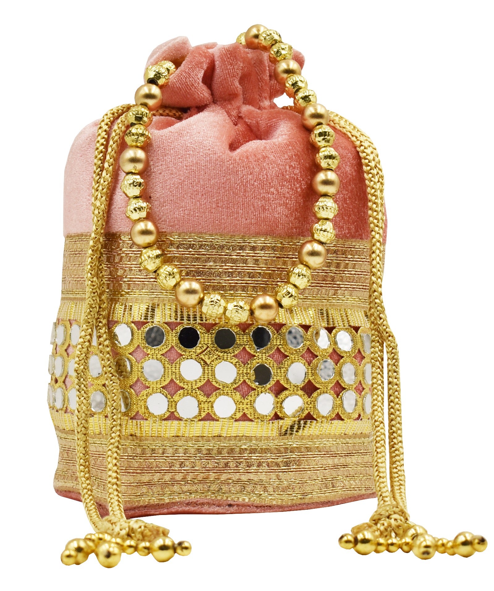 Malana Merino Potli Batwa Pouch Bag with Stone & Beads Work For Women's.