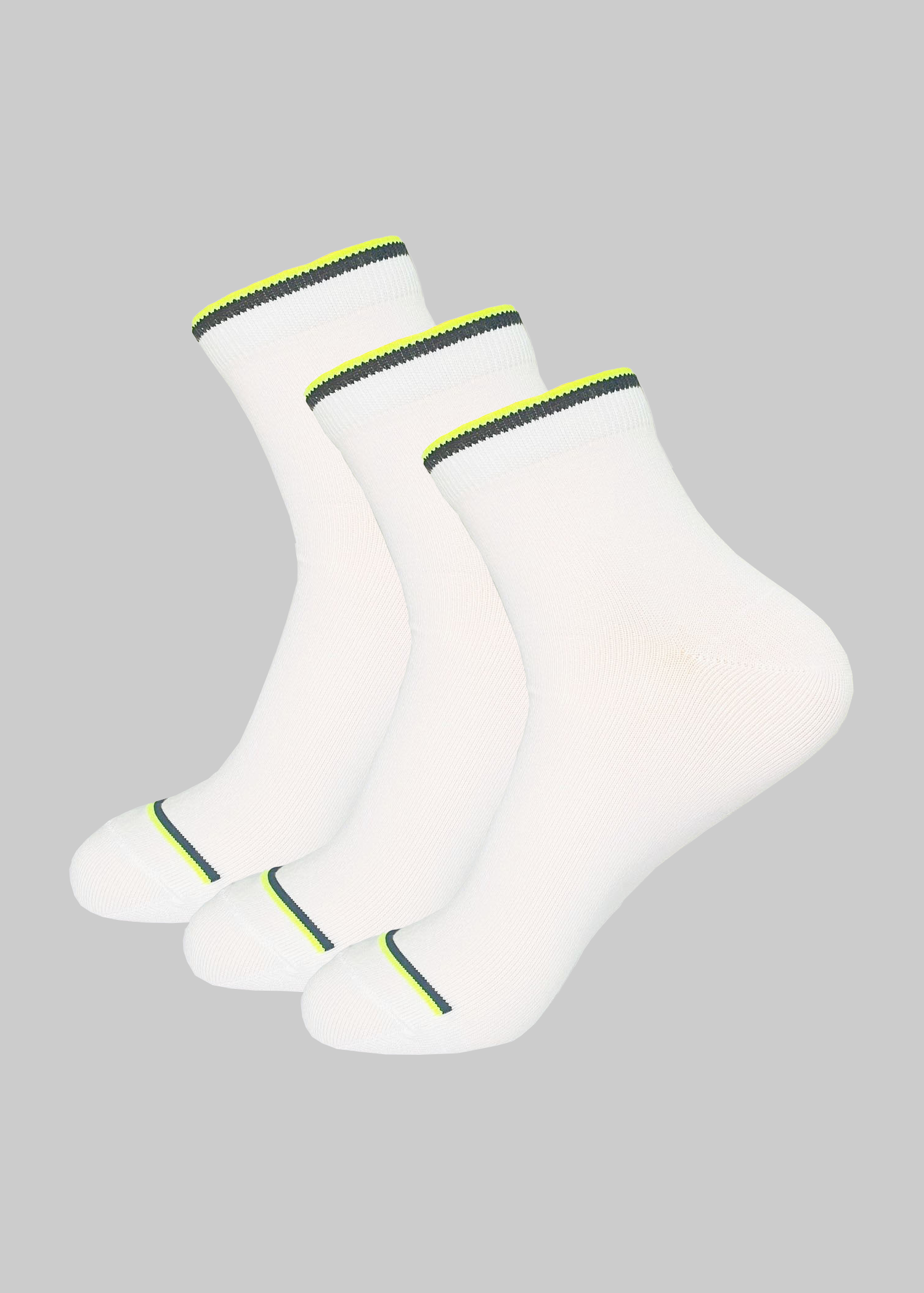 Malana Merino Men Solid Ankle Length Cotton Socks - Moisture Wicking, Breathable, Streachable & Arc Support. (Pack of 3)
