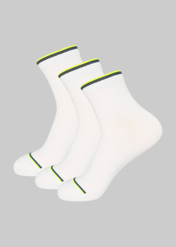 Malana Merino Men Solid Ankle Length Cotton Socks - Moisture Wicking, Breathable, Streachable & Arc Support. (Pack of 3)