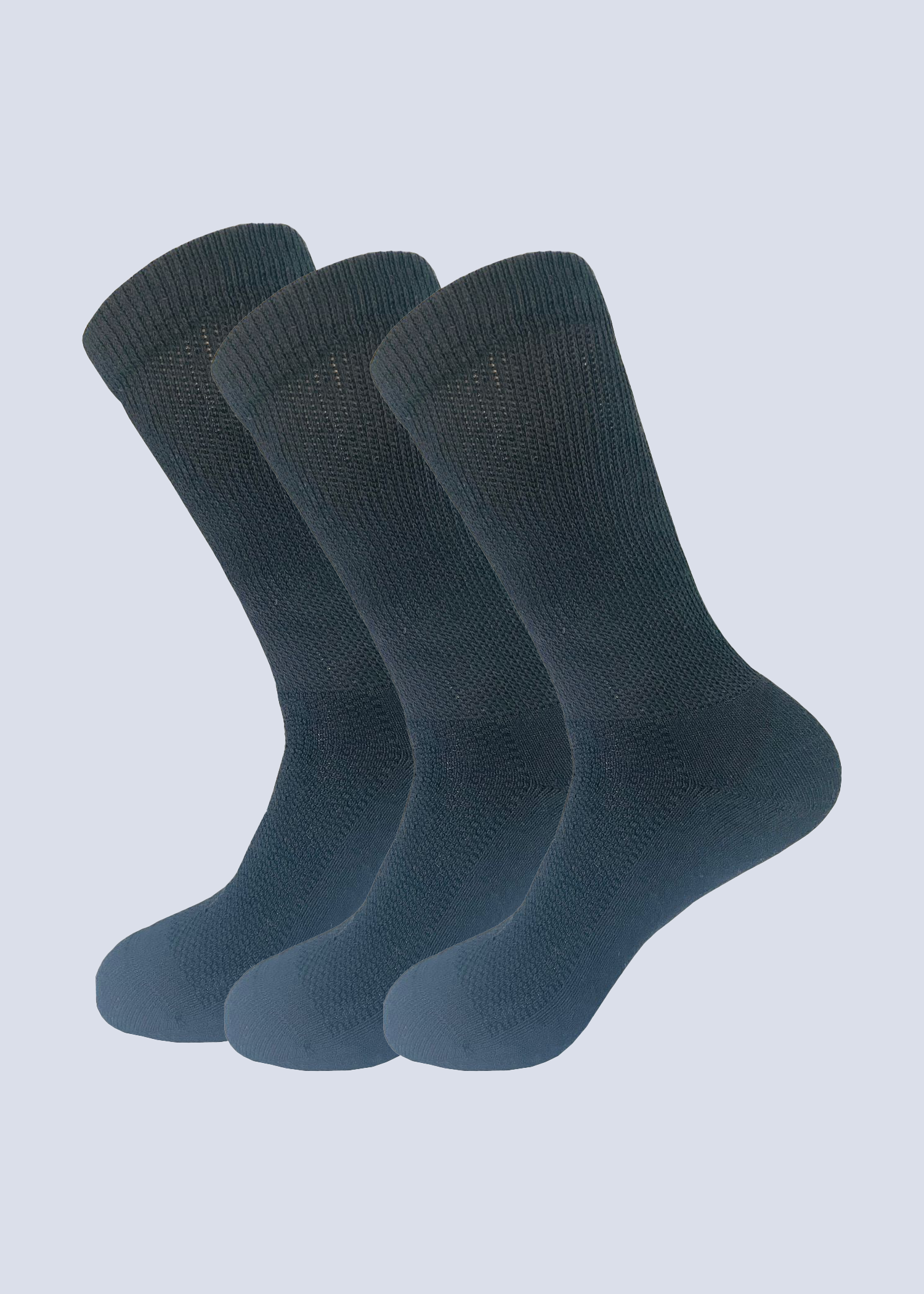 Malana Merino Men's Cushioned Crew Length Sports/Gym Socks|Made With Cotton & Spandex - High Ankel Black Socks For Men (Pack Of 3)