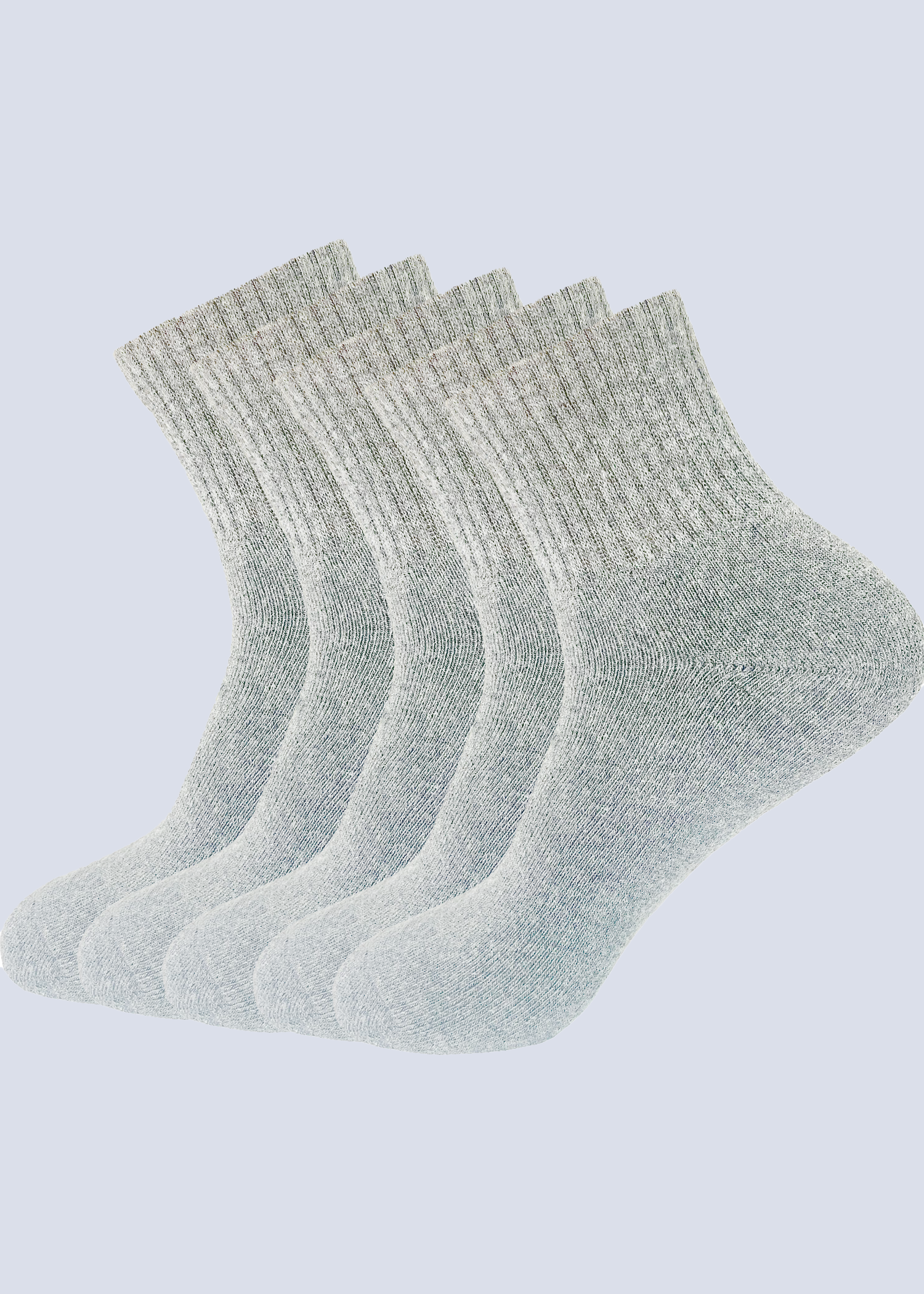 Malana Merino Men's Compact Cotton Ankle Length Socks - Moisture Wicking Breathable & Streachable (Pack of 5) - Grey