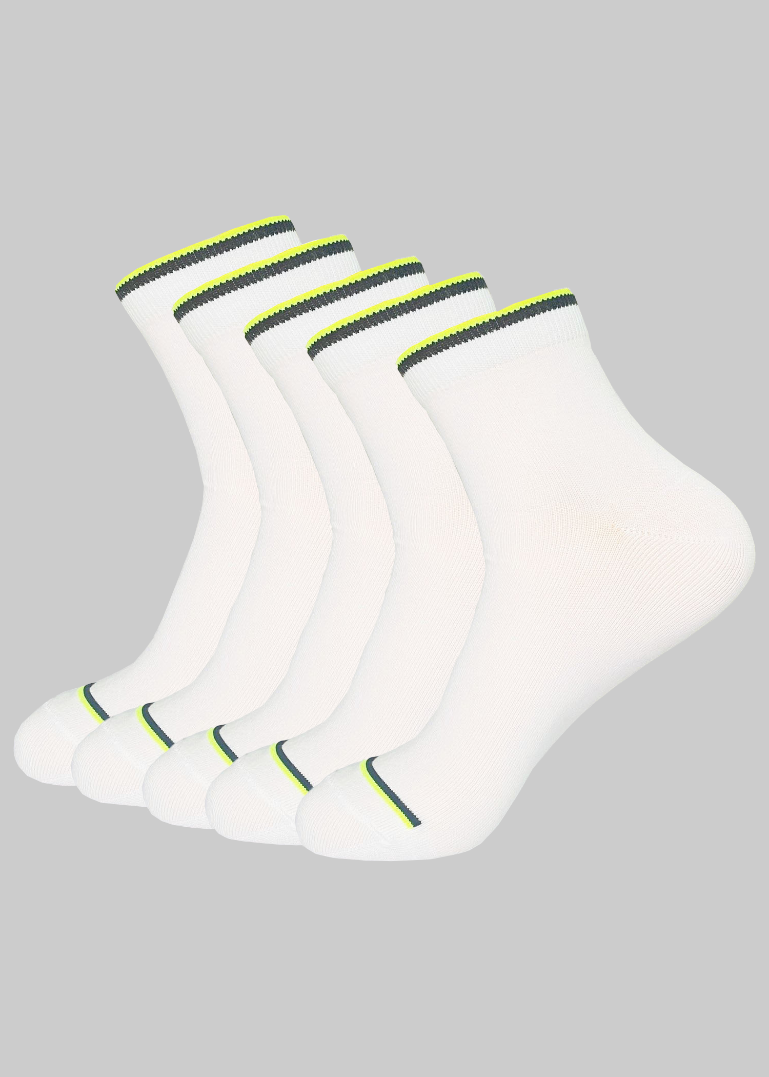 Malana Merino Men Solid Ankle Length Cotton Socks - Moisture Wicking, Breathable, Streachable & Arc Support. (Pack of 5)