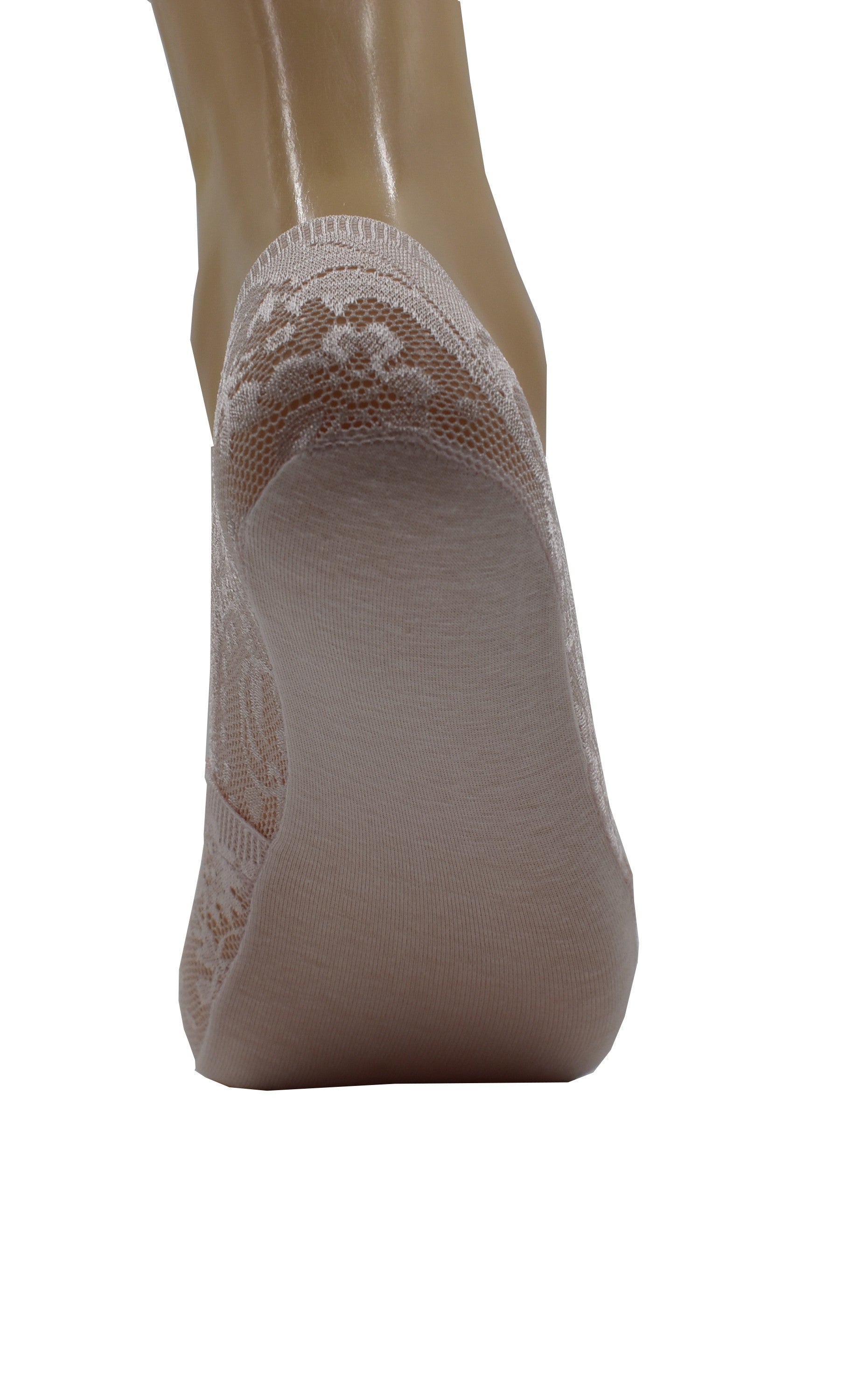 Malana Merino Pink Colour Women's & Girl's Anti-Skid Lace Socks Foot Cover/Footies Socks (Pack of 2)