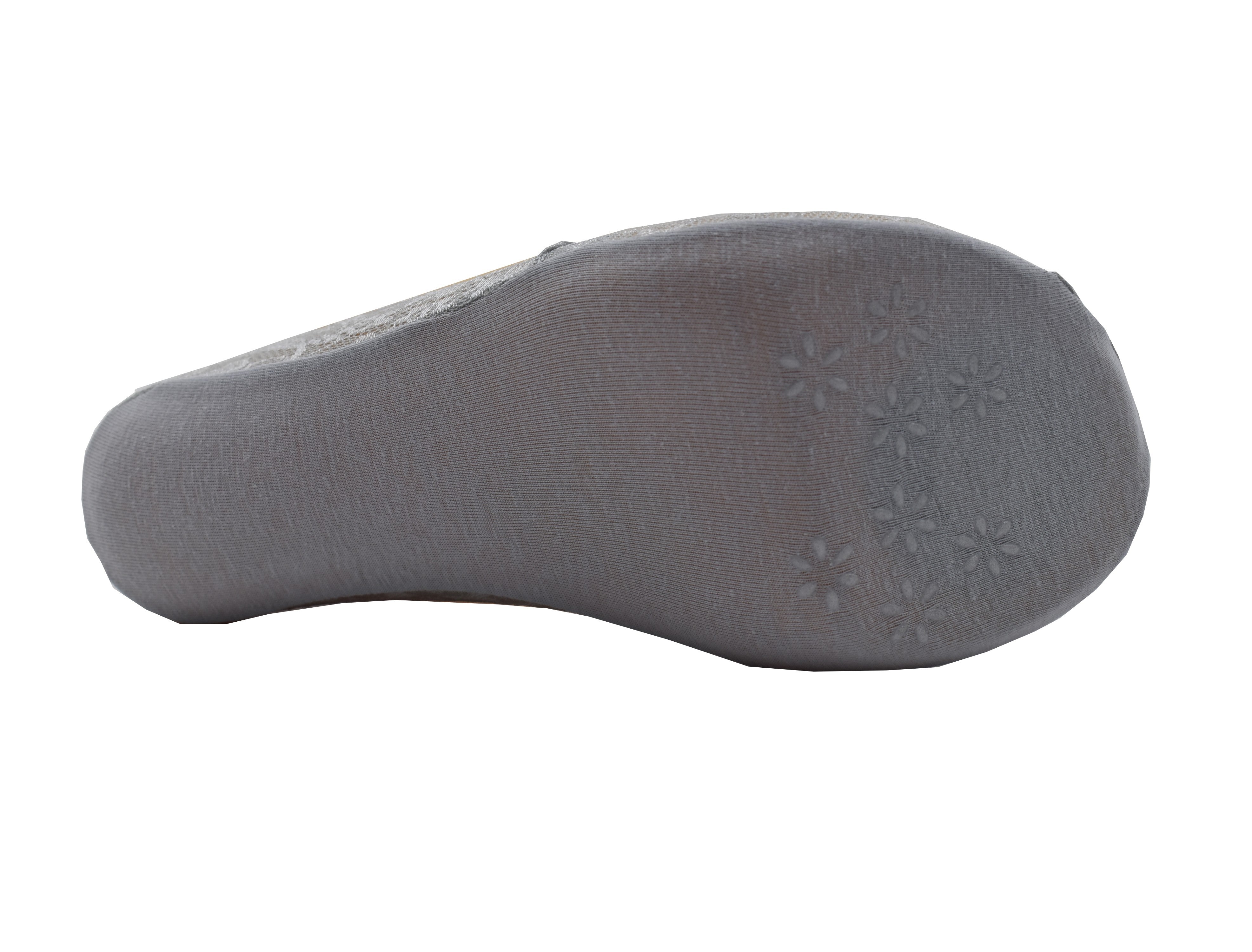 Malana Merino Grey Colour Women's & Girl's Anti-Skid Lace Socks Foot Cover/Footies Socks (Pack of 3)