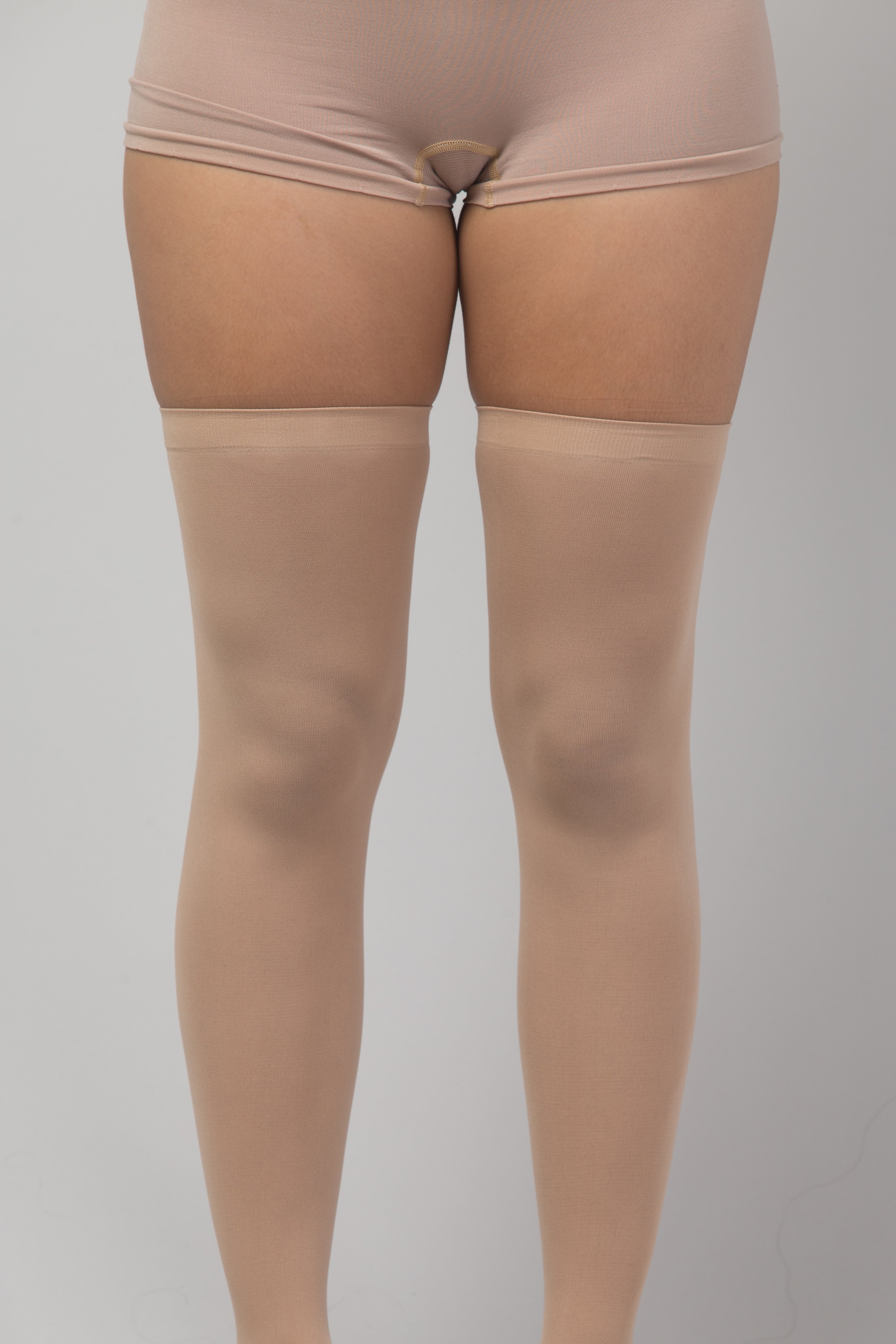 Malana Merino Women & Girls 2 Pair Nylon Transparent Thigh High Stockings Black & Skin Color (2 Pair)