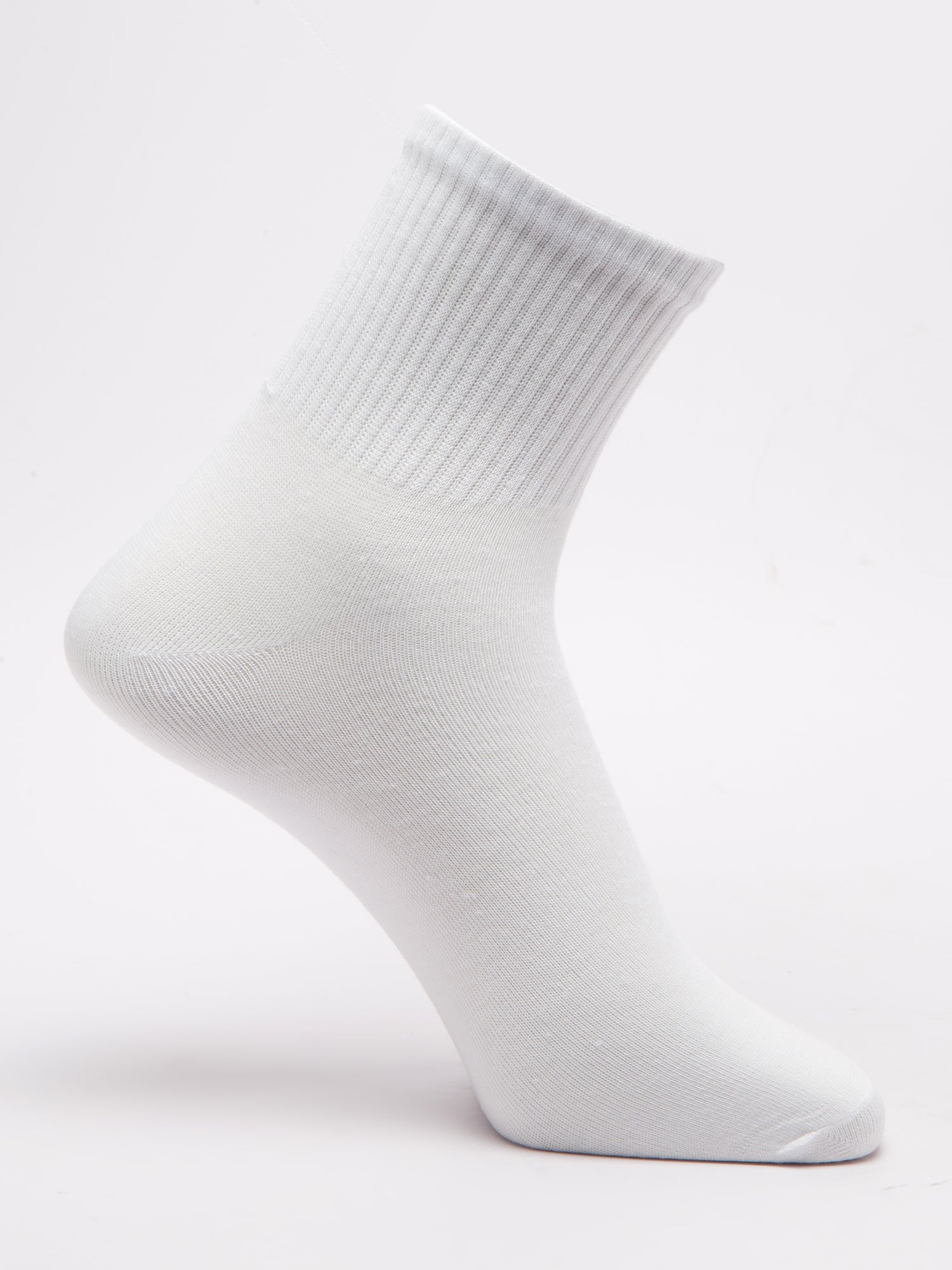 Malana Merino Diamond Men's Compact Cotton Terry Ankle Length Socks White (Pack of 3)