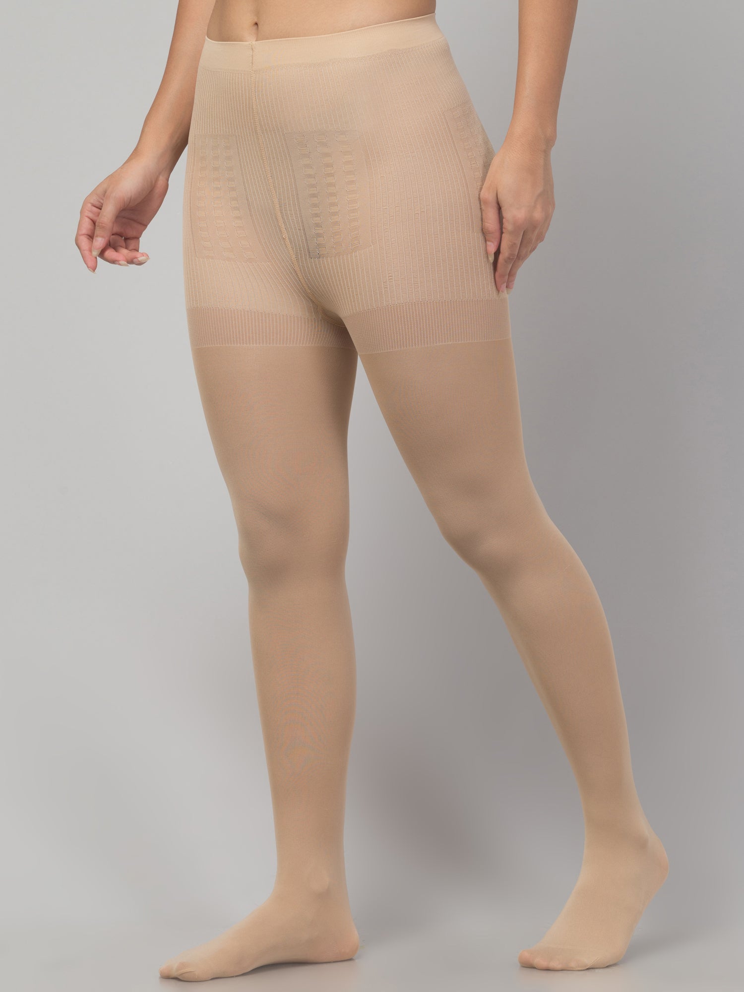 Malana Merino Comfortable Stockinggs for Women/Girls, High-Waist Nylon Opaque Pantyhose Stcokings | Super Strech Waistband with Breathable Material Beige/Skin  (Pack of 2)