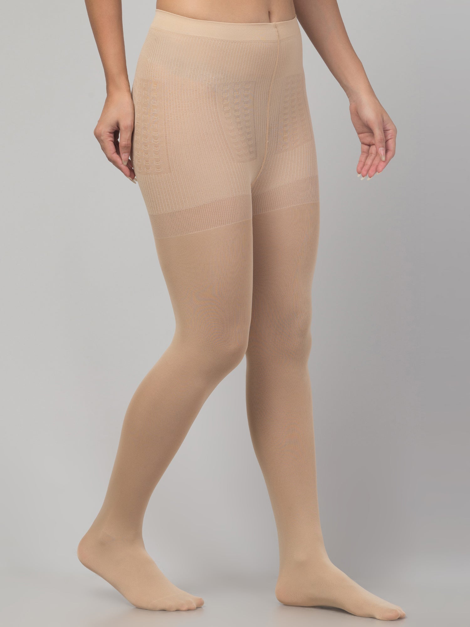 Malana Merino Comfortable Stockinggs for Women/Girls, High-Waist Nylon Opaque Pantyhose Stcokings | Super Strech Waistband with Breathable Material Beige/Skin  (Pack of 2)