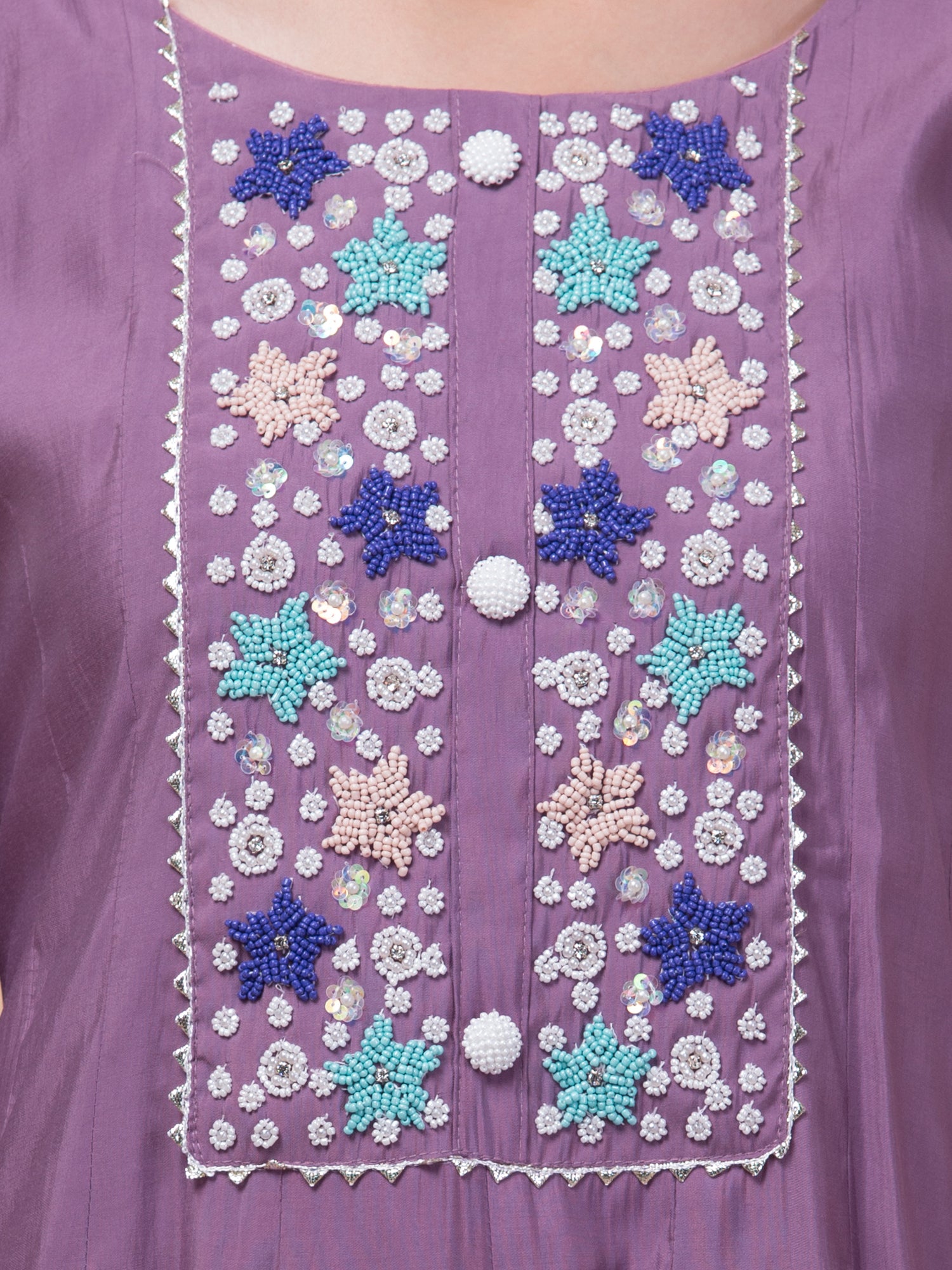 Malana Merino Wome's Flared Voilet Salwar Suit with Dupatta