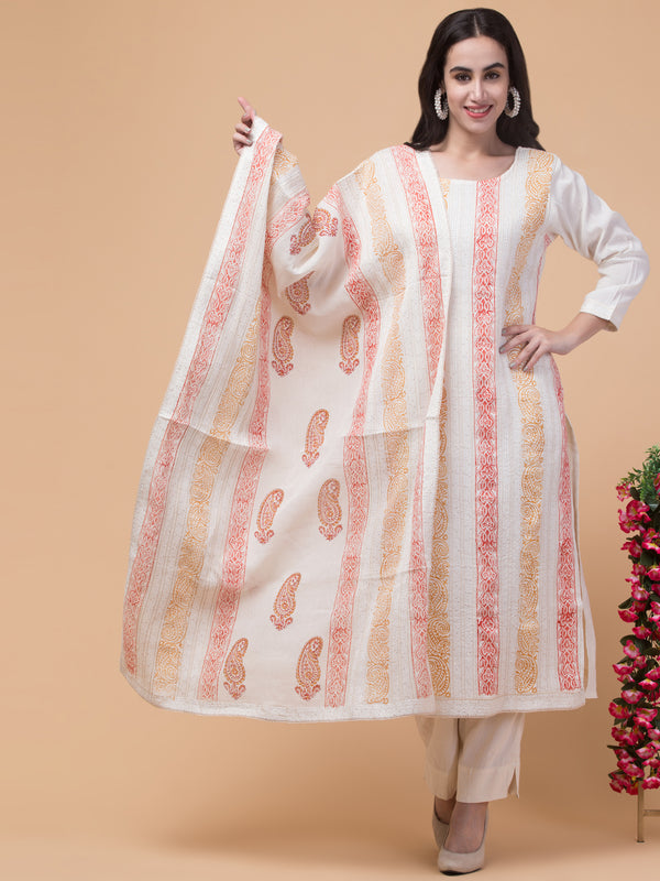 Malana Merino Women's Printed Cotton Salwar Kameez Set (L)