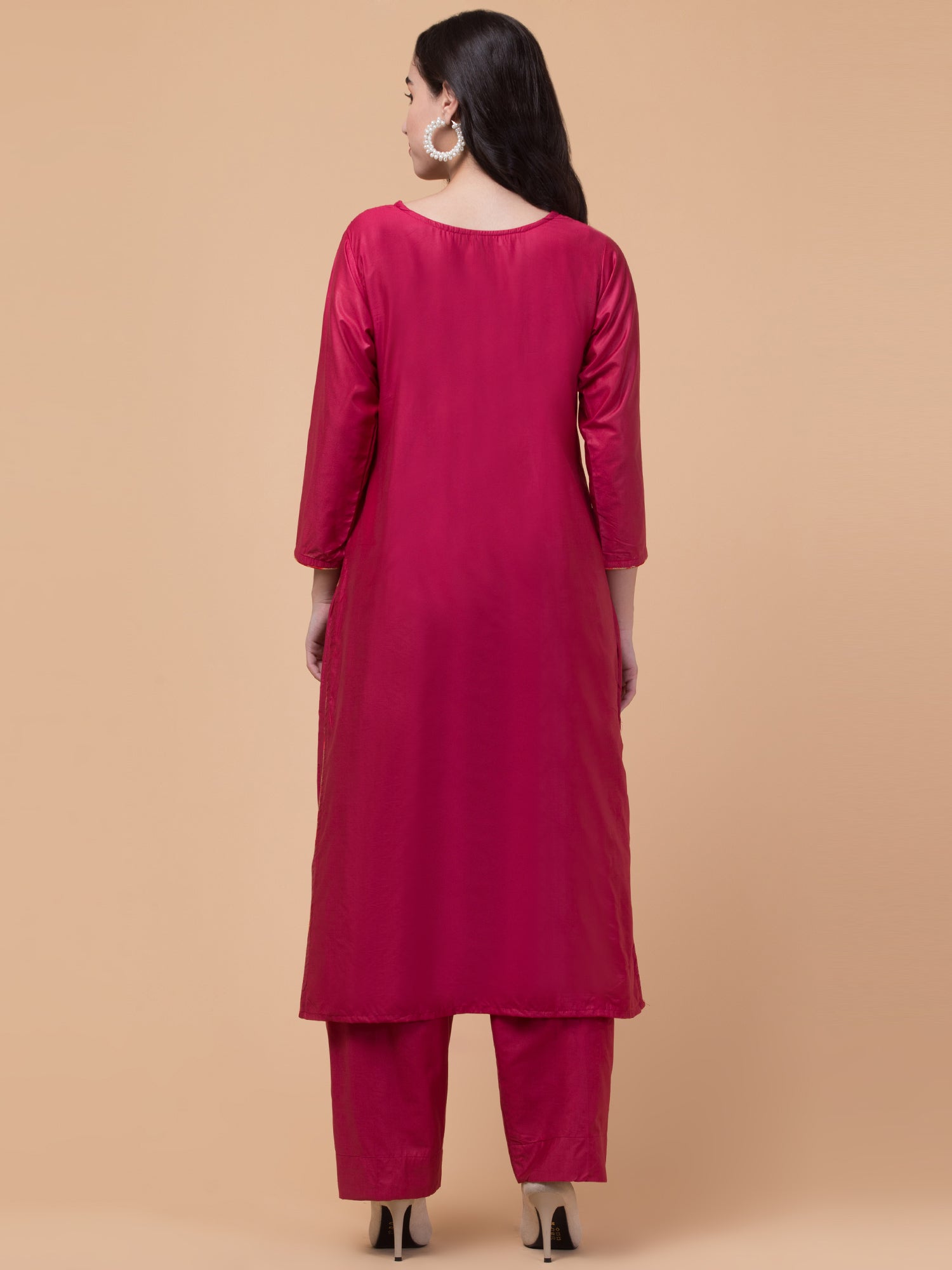 Malana Merino Women's Salwar Suits Set Maroon (With Dupatta)