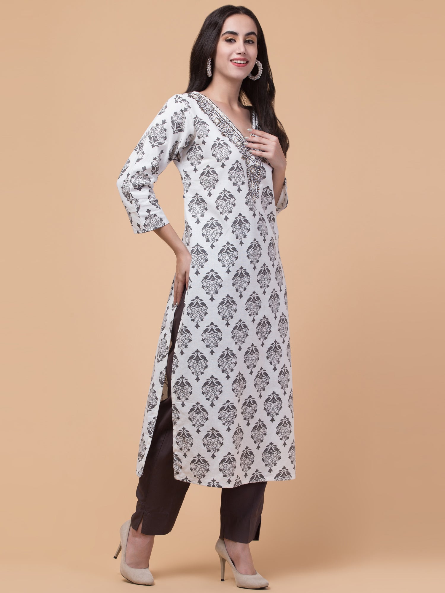Malana Merino Wome's Straigth Printed Salwar Suit with Dupatta