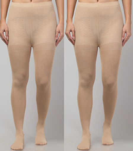 Malana Merino Comfortable Stockinggs for Women/Girls, High-Waist Nylon Opaque Pantyhose Stcokings | Super Strech Waistband with Breathable Material Beige/Skin  (Pack of 2)