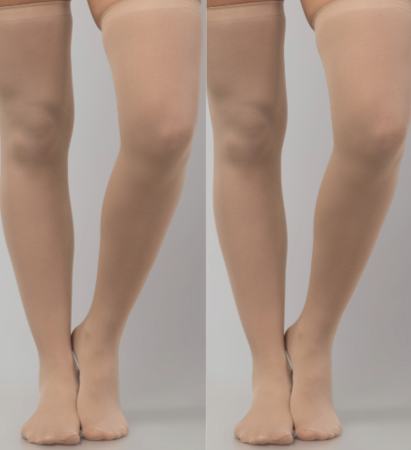 Malana Merino Women & Girls 2 Pair Nylon Transparent Thigh High Stockings Skin Color (2 Pair)