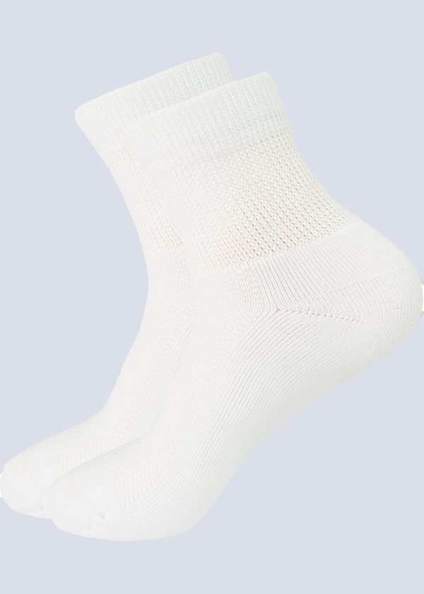 Malana Merino Ankle Socks for Men, Made With Breathable, Anti Odour & Moisture Absorbent Cotton with a Extra Durable. (Pack of 2) - White