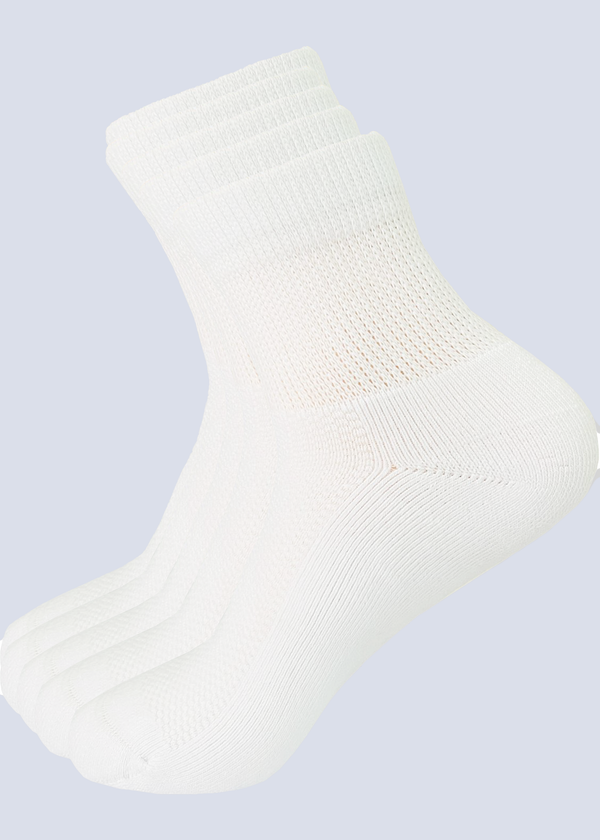 Malana Merino Ankle Socks for Men, Made With Breathable, Anti Odour & Moisture Absorbent Cotton with a Extra Durable. (Pack of 5) - White