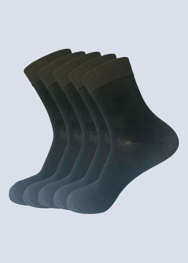 Malana Merino Ankle Socks for Men, Made With Breathable, Anti Odour & Moisture Absorbent Cotton with a Extra Durable. (Pack of 5) - Black