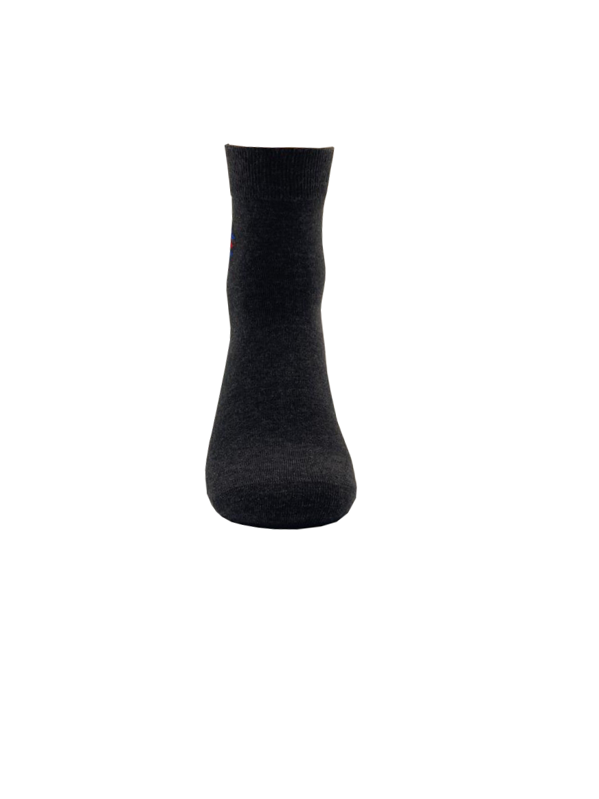 Malana Merino Dark Grey Colour Ankle Length Socks (Pack Of 2)