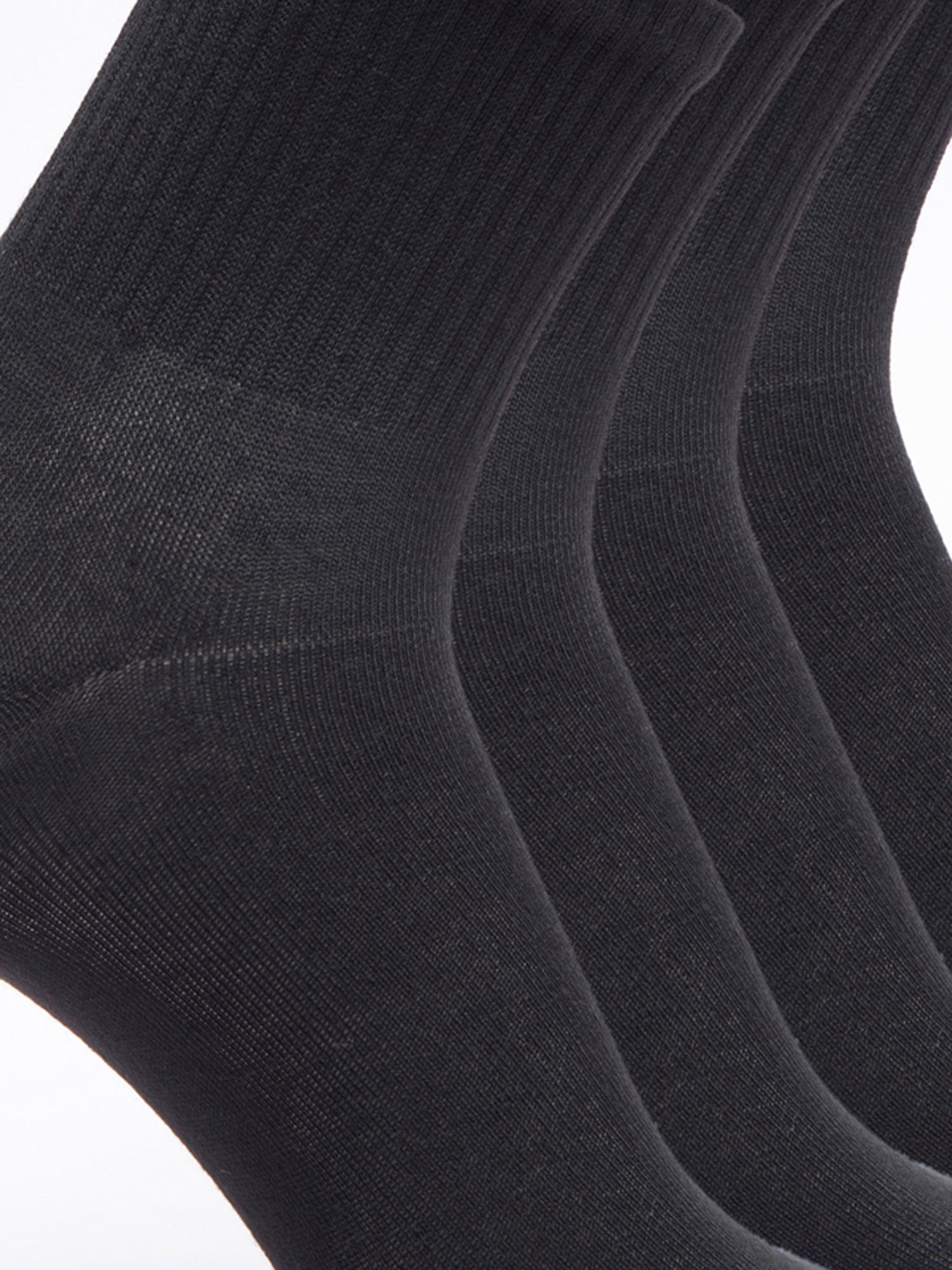 Malana Merino Diamond Men's Compact Cotton Terry Ankle Length Socks Black (Pack of 4)