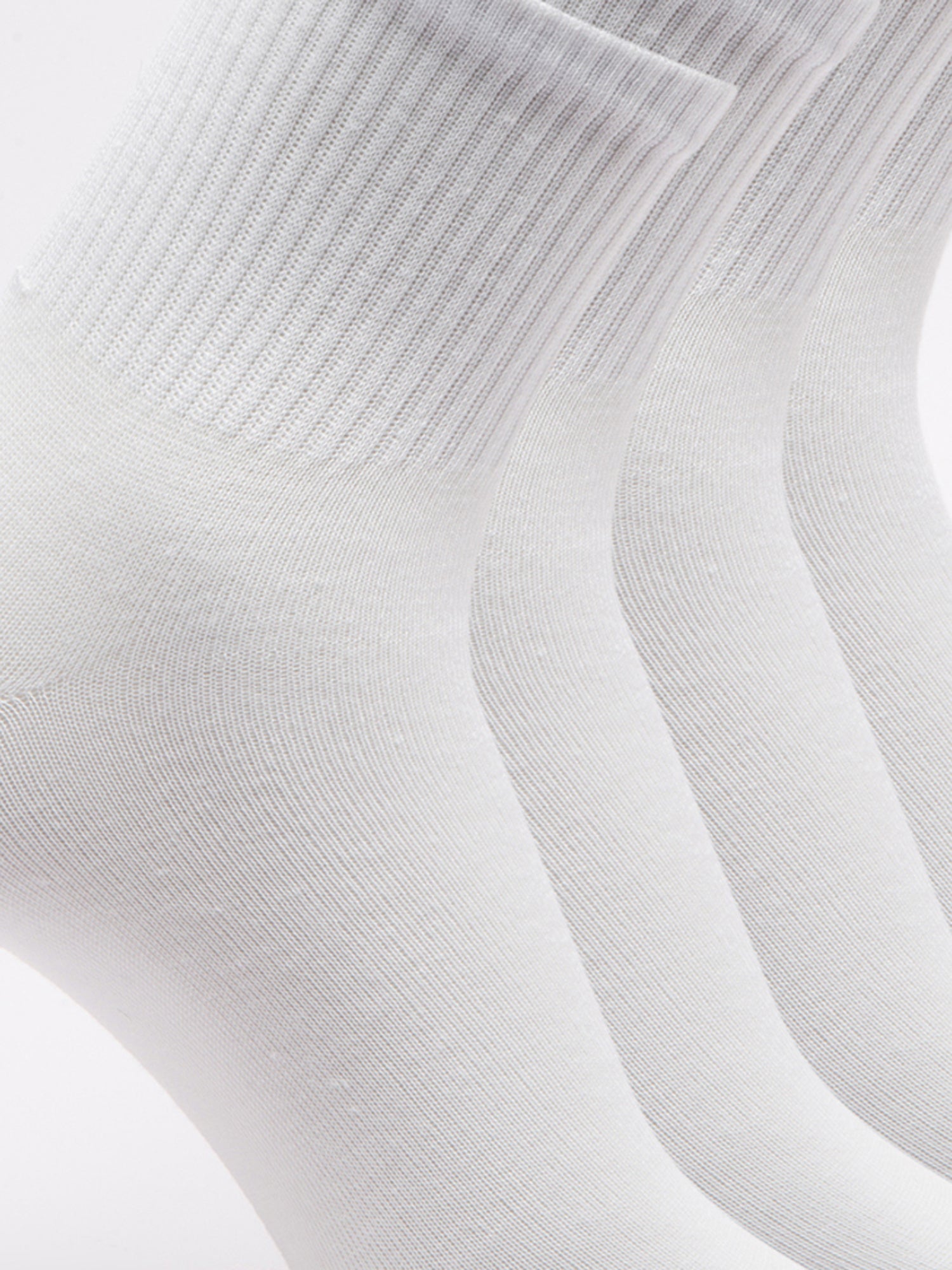 Malana Merino Diamond Men's Compact Cotton Terry Ankle Length Socks White (Pack of 4)