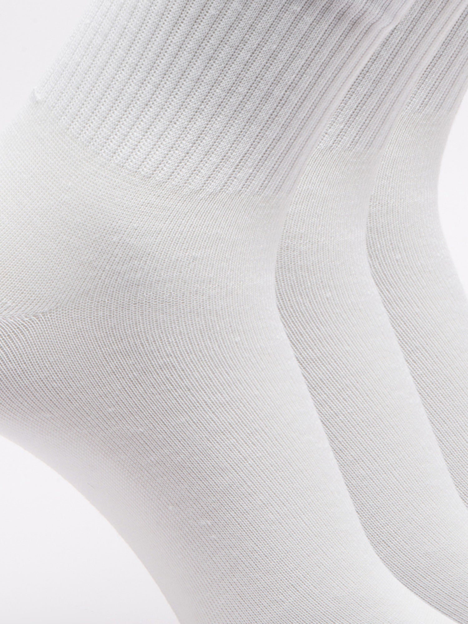 Malana Merino Diamond Men's Compact Cotton Terry Ankle Length Socks White (Pack of 3)