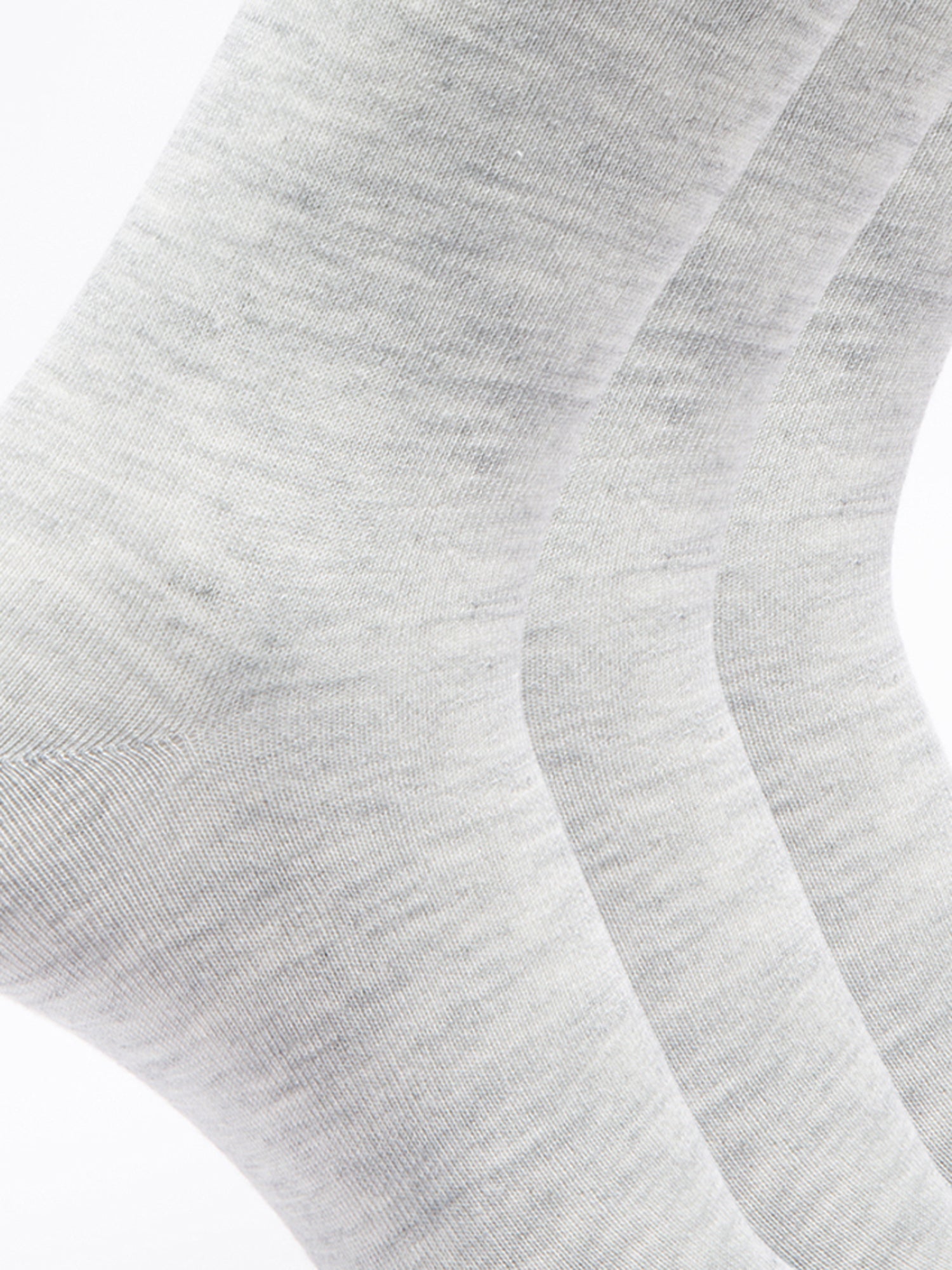 Malana Merino Men's Plane Calf-Lengh Cotton Socks (Pack of 3) Grey