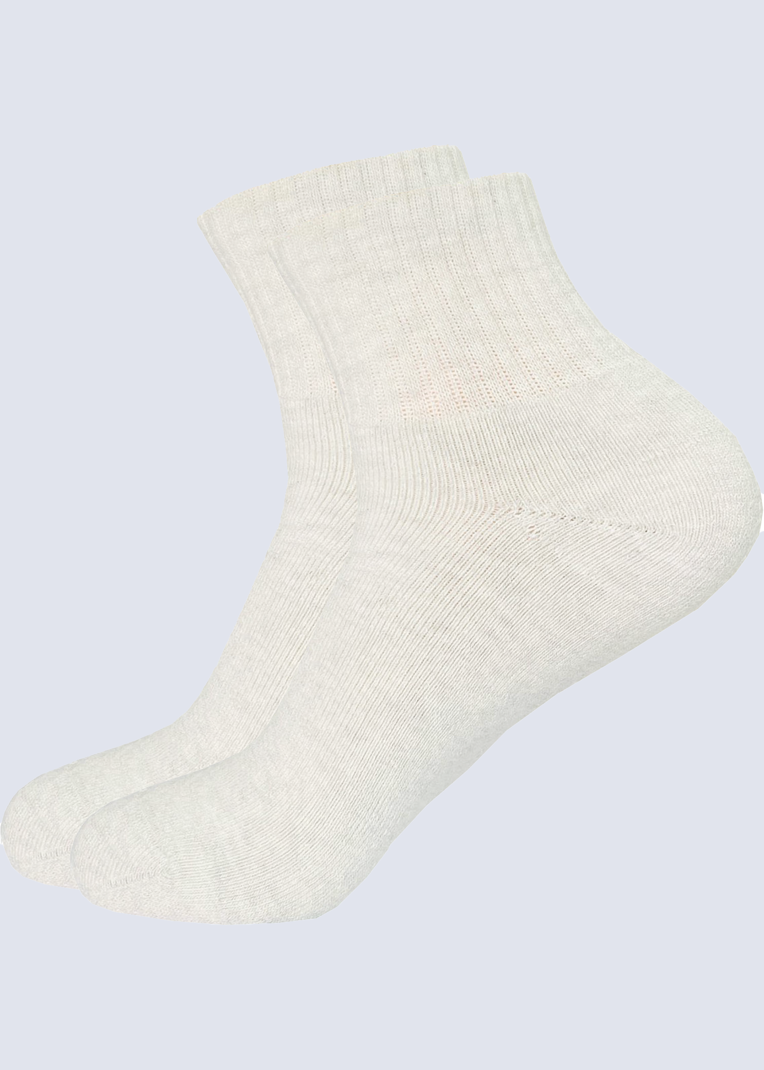 Malana Merino Men's Compact Cotton Ankle Length Socks - Moisture Wicking Breathable & Streachable (Pack of 2) - White