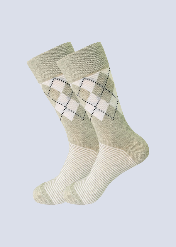 Malana Merino Cotton Calf Socks - Moisture Wicking Breathable Streachable & Stylish Comfort. (Pack of 2)