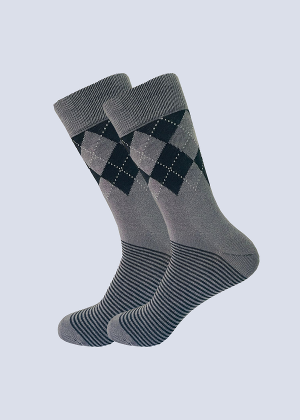Malana Merino Cotton Calf Socks - Moisture Wicking Breathable Streachable & Stylish Comfort. (Pack of 2)