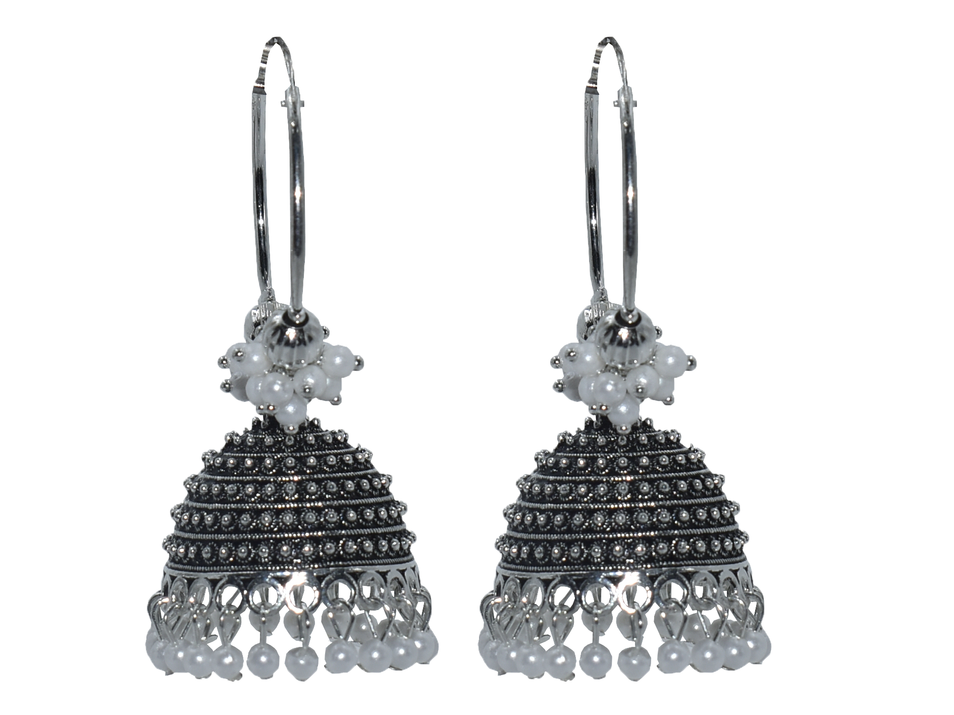 Malana Merino New Pearl Dome Jhumkas From Rajkot (Gujrat) for Woman's girl's