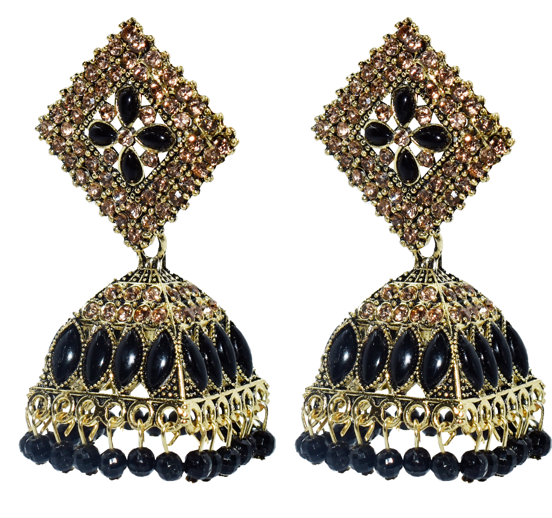 Malana Merino New Trendy Partywear Peacock Square Jhumka Earrings From Rajkot (Gujrat) For Girls and Woman For all Occassions.