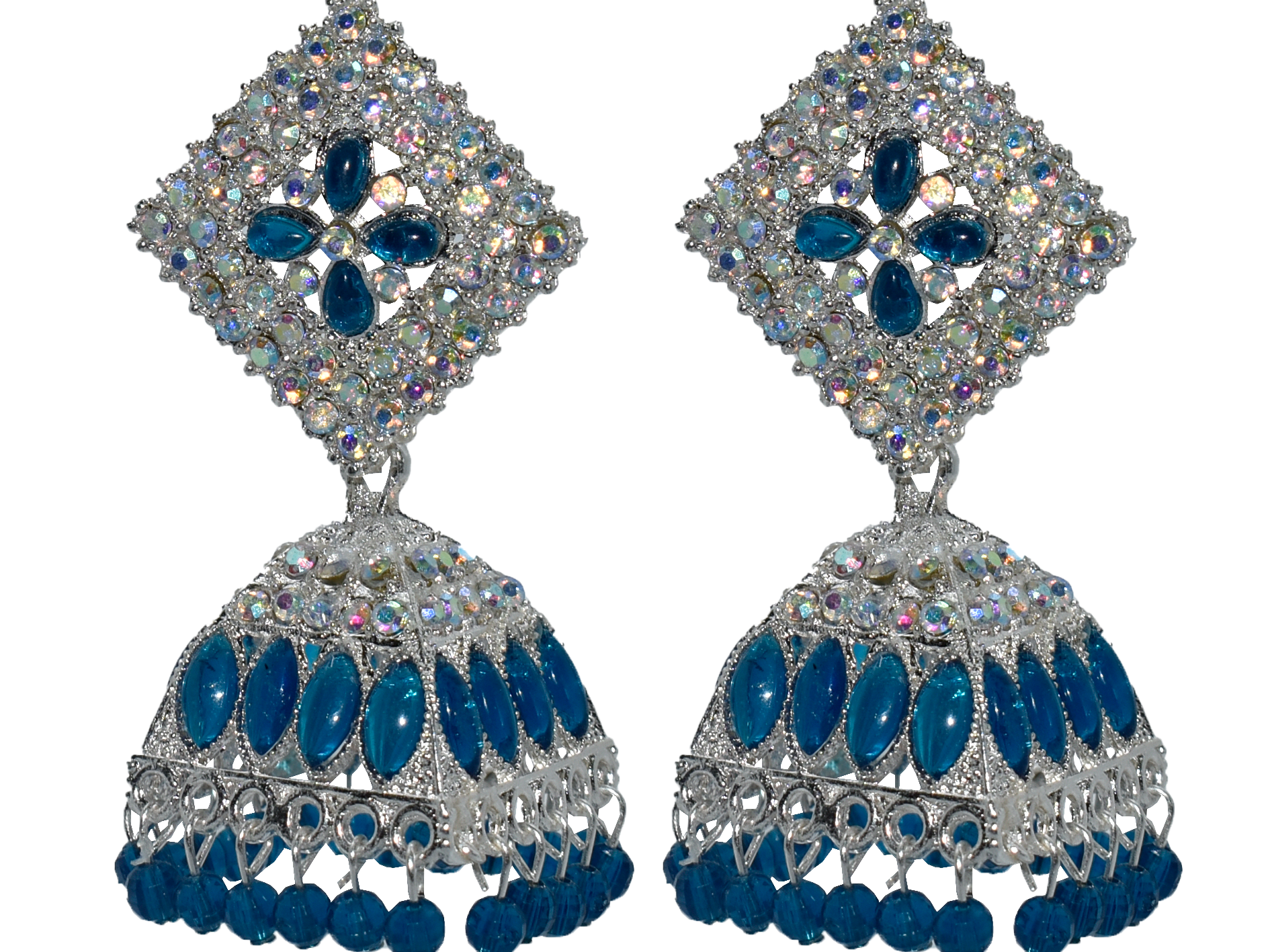 Malana Merino New Trendy Partywear Peacock Square Jhumka Earrings From Rajkot (Gujrat) For Girls and Woman For all Occassions